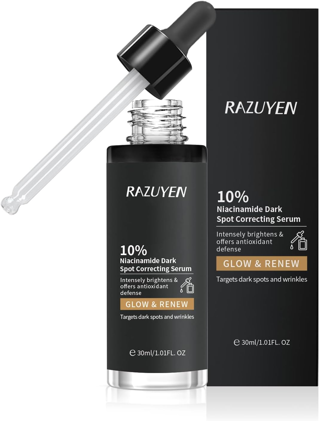 Niacinamide Serum, Glow Serum with 10% Niacinamide and Arbutin for Radiant Skin, Brightening, Soothing, Hydrating for Face, 30Ml image number 2