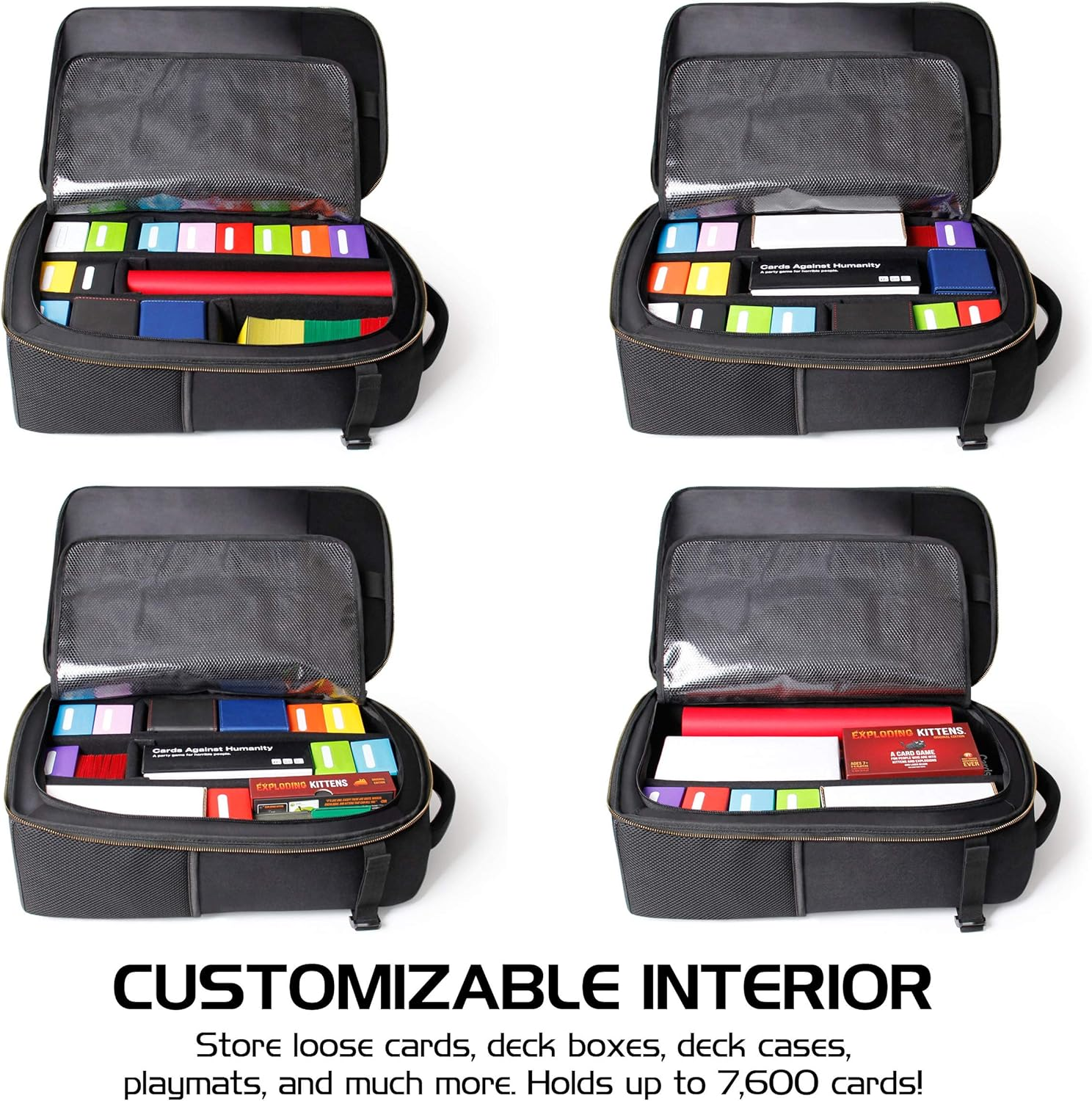 Enhance Gaming Card Storage Backpack, Black image number 6