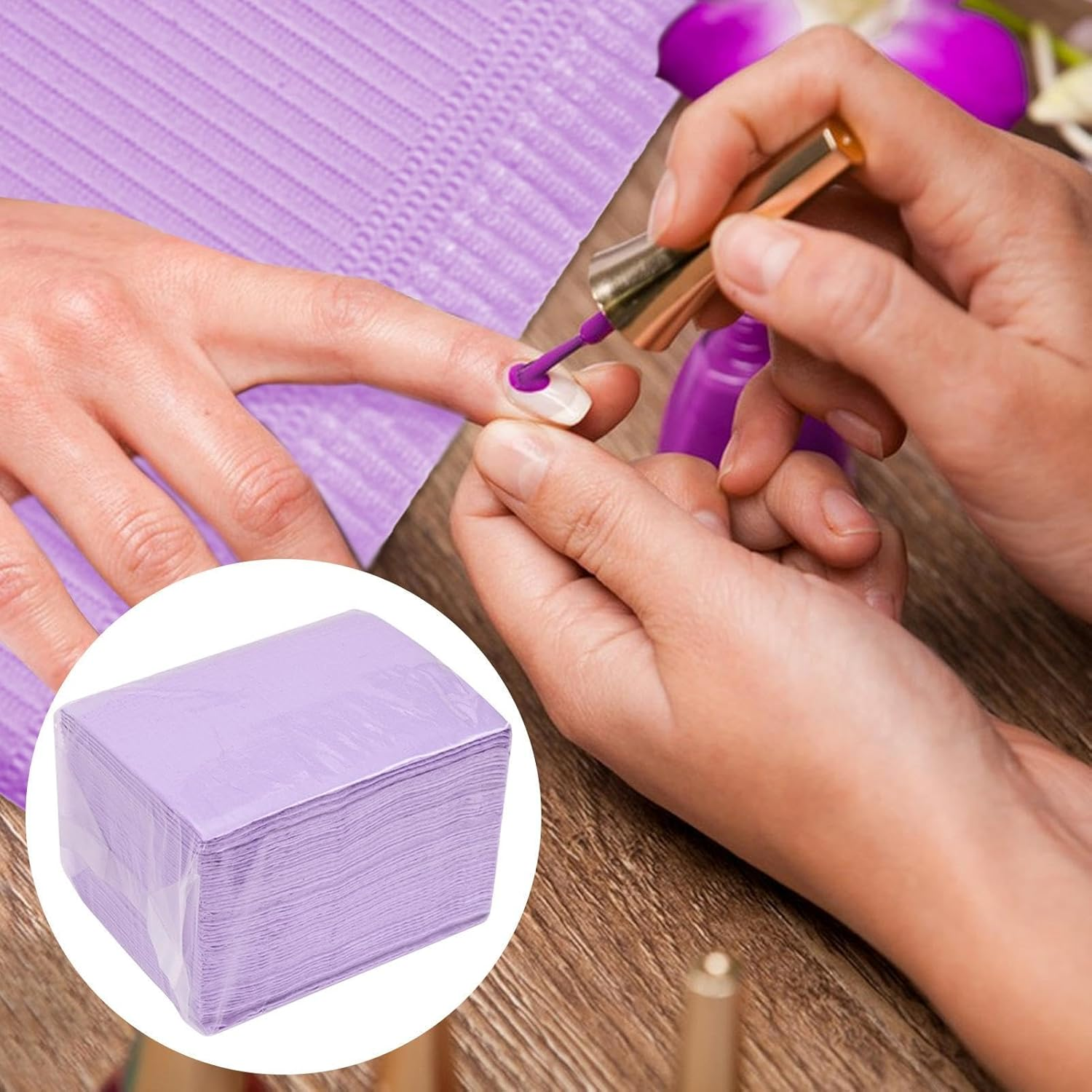 Pack of 50 Nail Art Place Mats Waterproof Nail Art Paper Pads Nail Table Mat Nail Paper Towels Manicure Table Mat Accessories for Manicure Nail Art Salon Beauty Salon - Pink image number 5