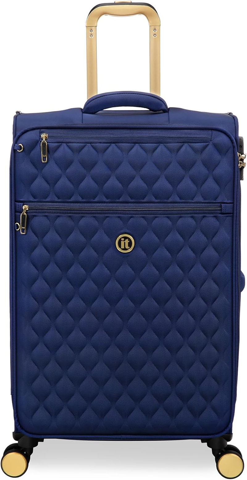 It Luggage Glimmering 28" Softside Checked 8 Wheel Expandable Spinner - Black image number 2