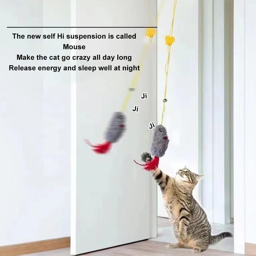 Cat Toy Self-Employment Hanging Door Frame, Interactive Cat Toy Door Hanging for Cats and Kittens, Interactive Cat Toy, Suitable for Cats at Home to Play, Pack of 2 image number 4