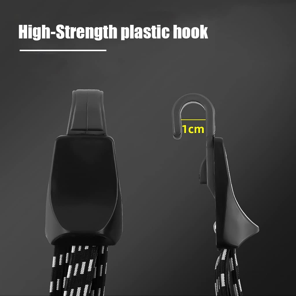 3 in 1 Bicycle Elastic Hooks Rope Bicycle Bungee Cords Elastic with 2 Hoods, Pack of 2 image number 4