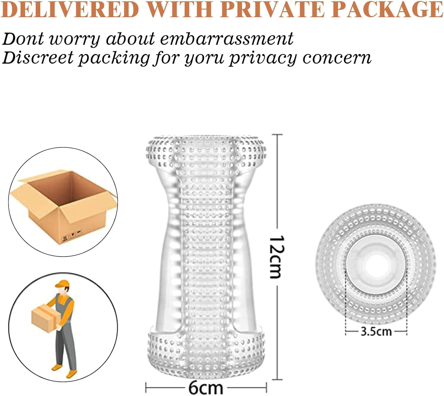 Murmrr Male Masturbator Sex Toys for Men, Portable Pocket Pussy Stroker with Vagina Textured Blowjob Penis TPE Masturbation Sleeve for Males image number 2