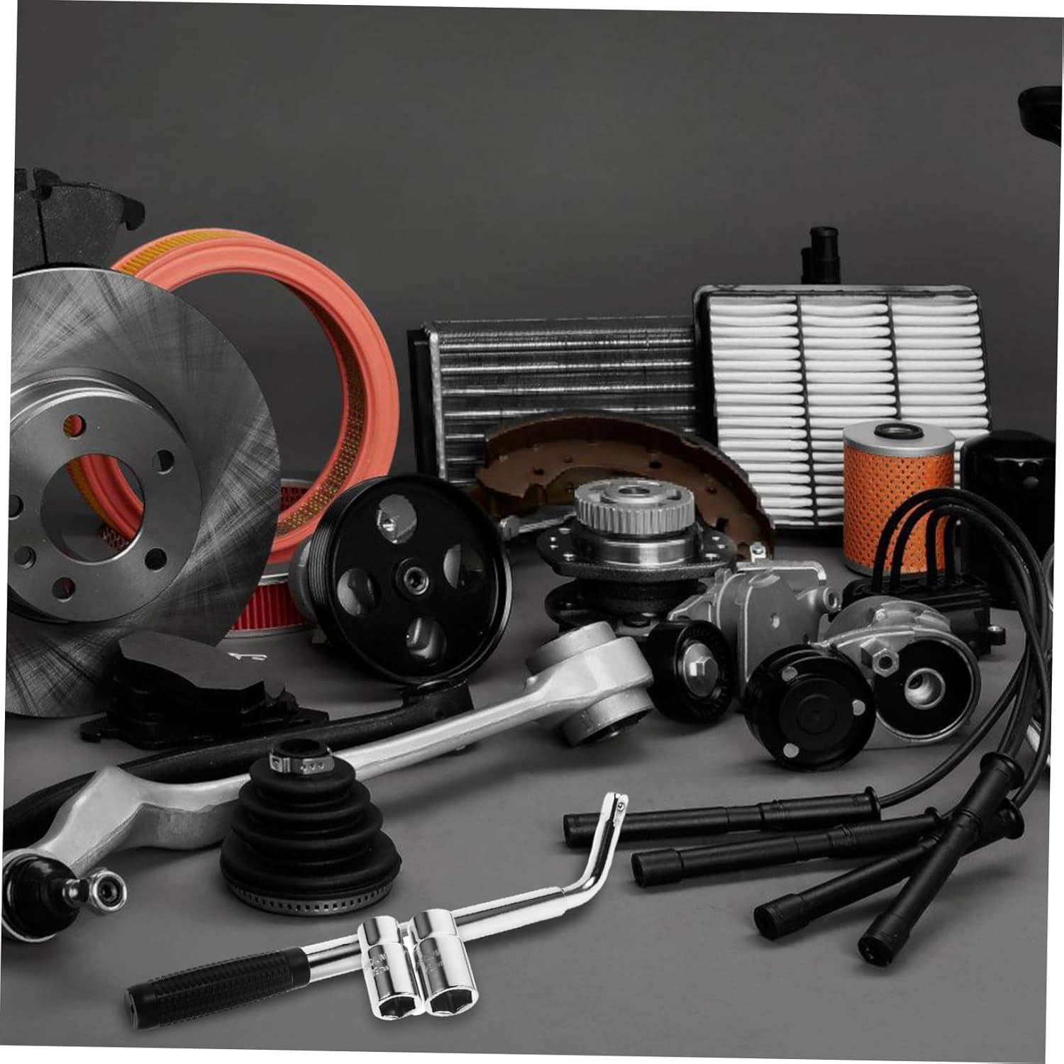 Parliky Car Jack Ratchet Wrench Jack Wrench Long Handle for Tire Wheel Spare Tire Tool Kit for Automotive image number 6