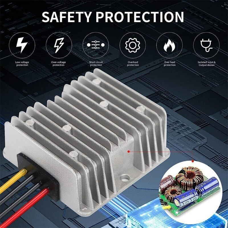 40A 480W DC 18V to 12V Step down Voltage Converter for Dewalt Battery Regulator (30A 360W)