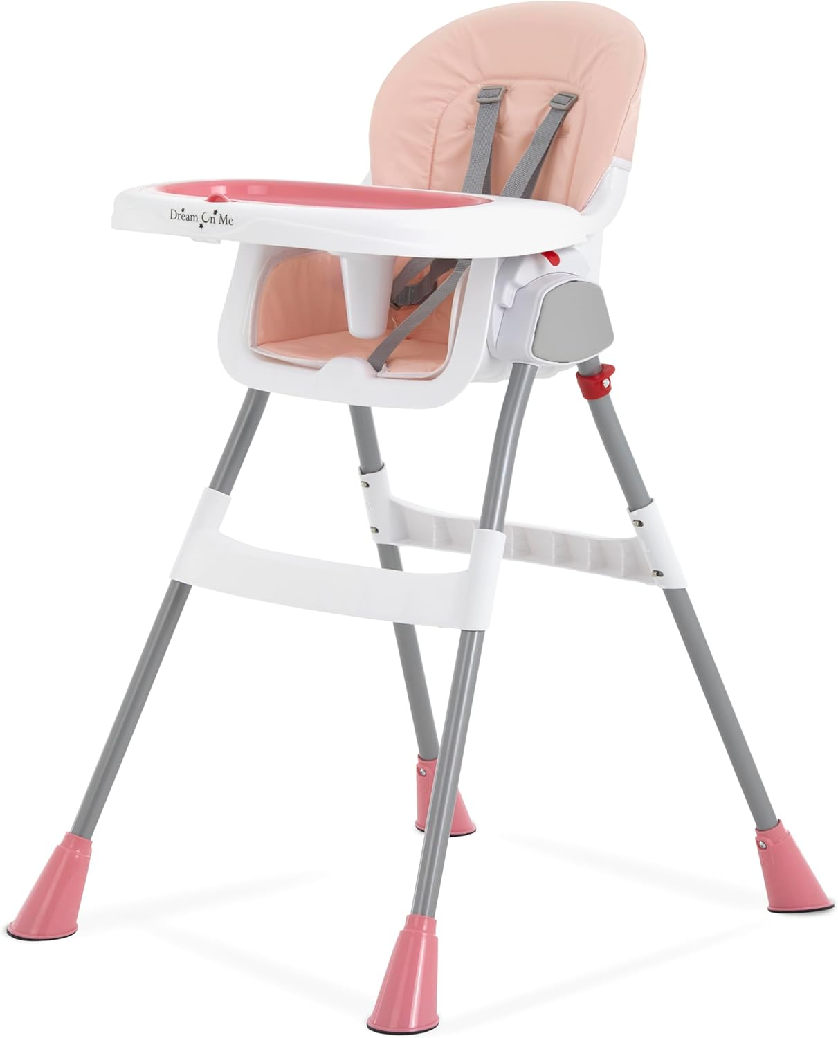 Dream on Me Portable 2-In-1 Tabletalk High Chair, Convertible Compact High Chair, Light Weight Portable Highchair, Grey