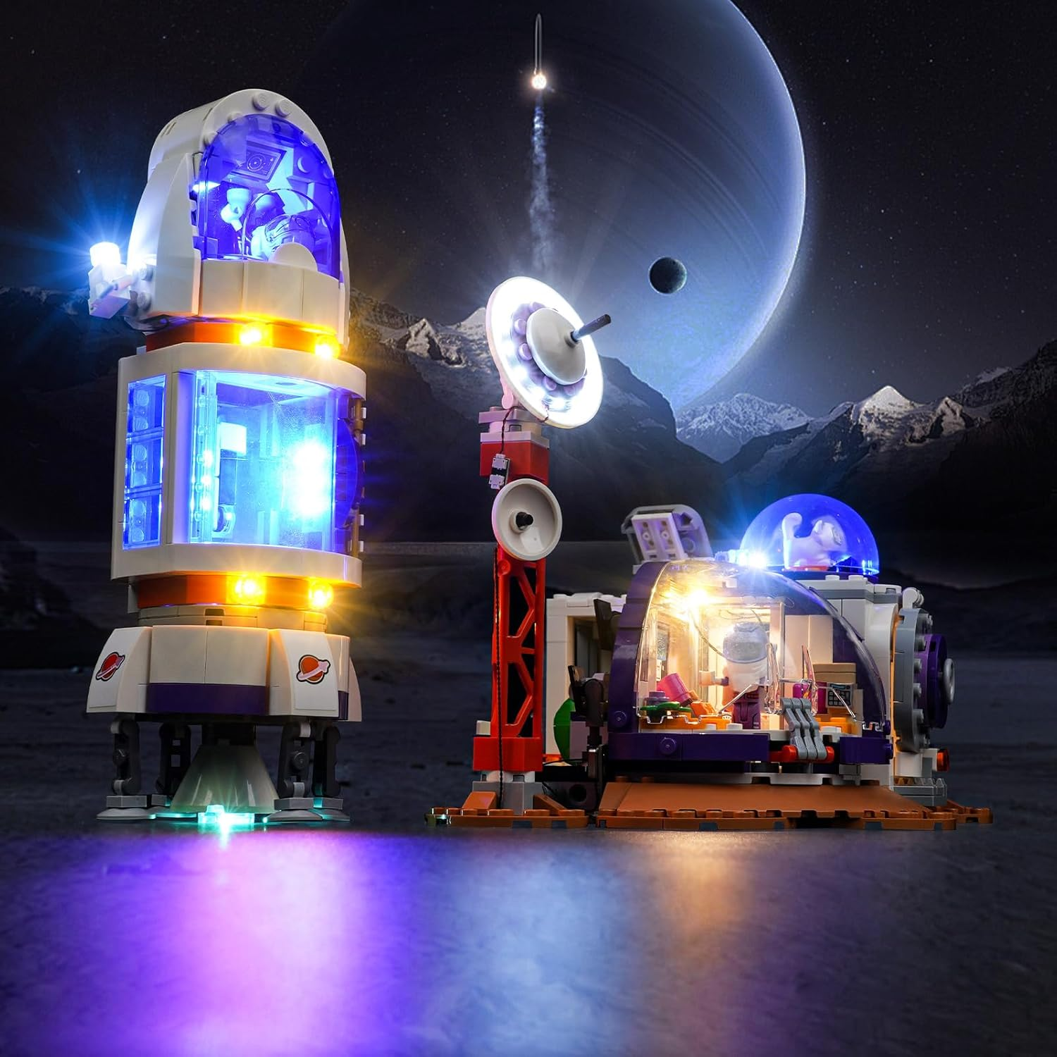 Cooldac LED Light Kit for  Friends 42605 Mars Room Base with Rocket Set (Lighting Only, No ), Creative Decorative Lights Set Compatible with  42605 Mars Room Base and Rocket Model