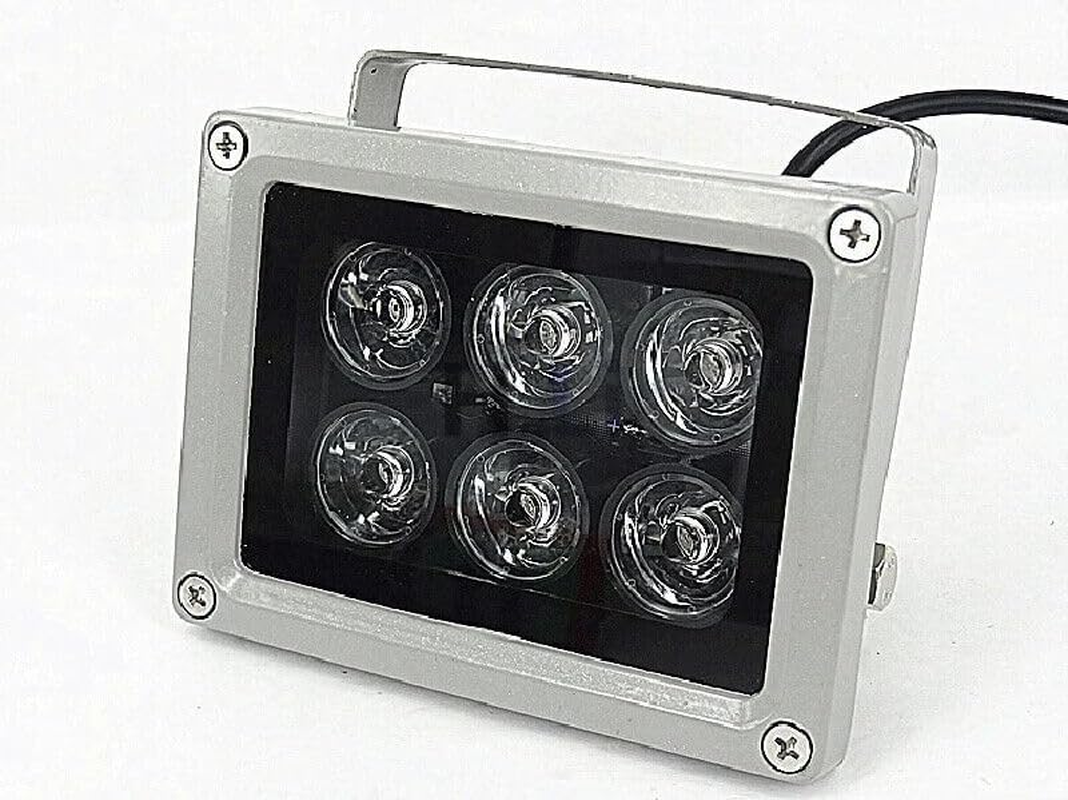 6 LED IR Illuminator Infrared Lamp Light Outdoor for CCTV Camera 12V 90&deg; image number 2