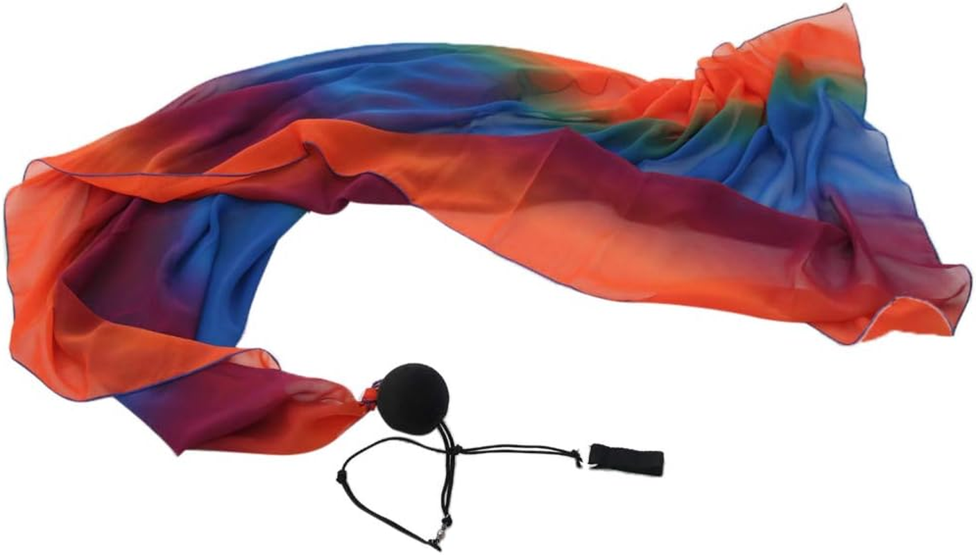 Oshhni Pair Smooth Veil Poi Thrown Balls Imitated Silk Belly Dance Performance image number 3