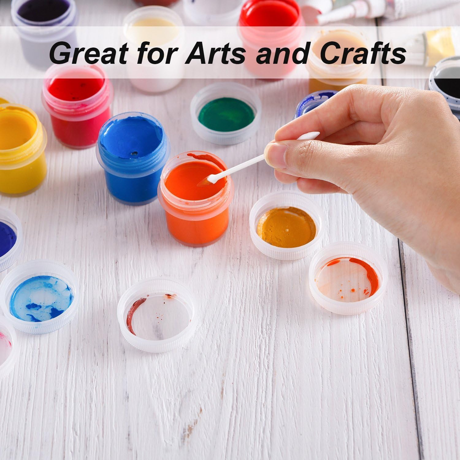 Pangda Pointed Cotton Swabs Compatible with Q Tips Double Precision Tips Cotton Buds with Cardboard Stick for Makeup 400Pcs image number 1