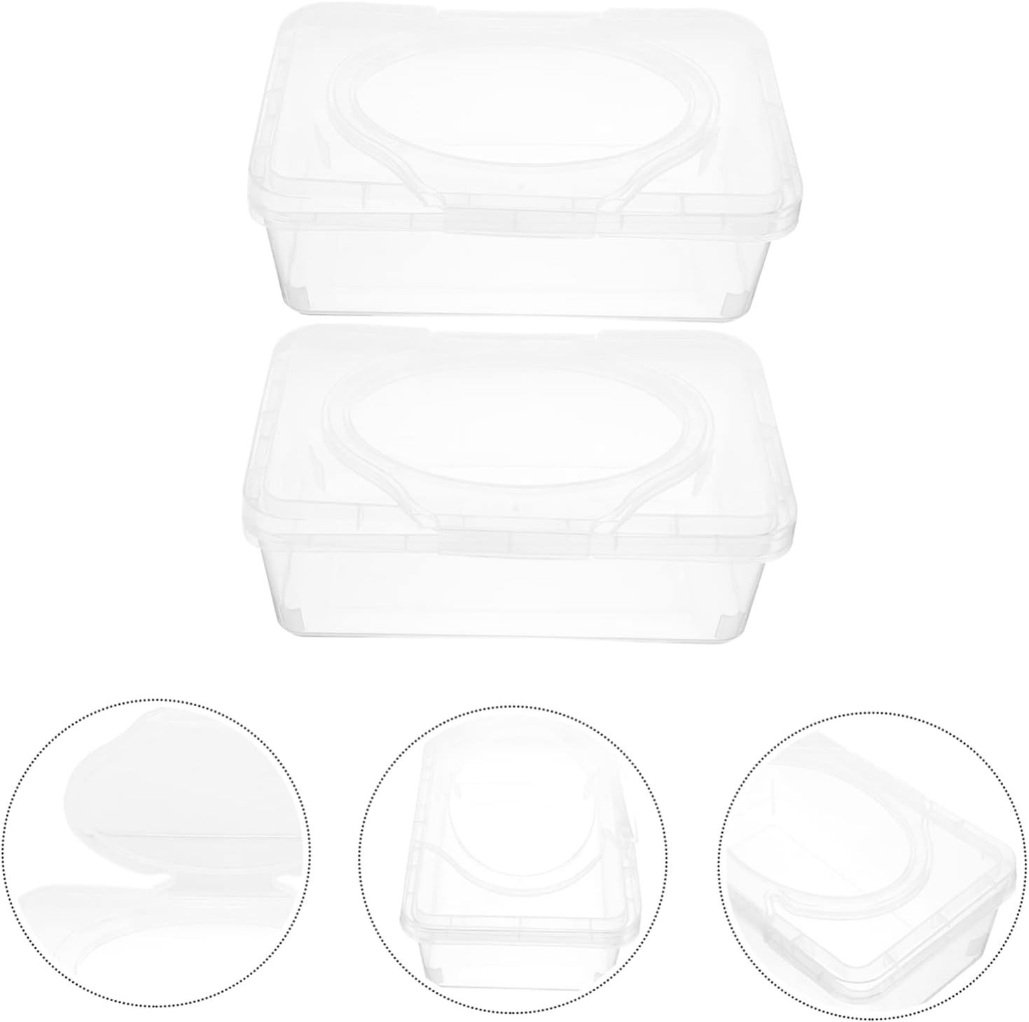 STOBAZA 2Pcs Cleansing Tissue Box Wipes Dispenser Portable Wipes Case for Travel Holder Cover image number 1