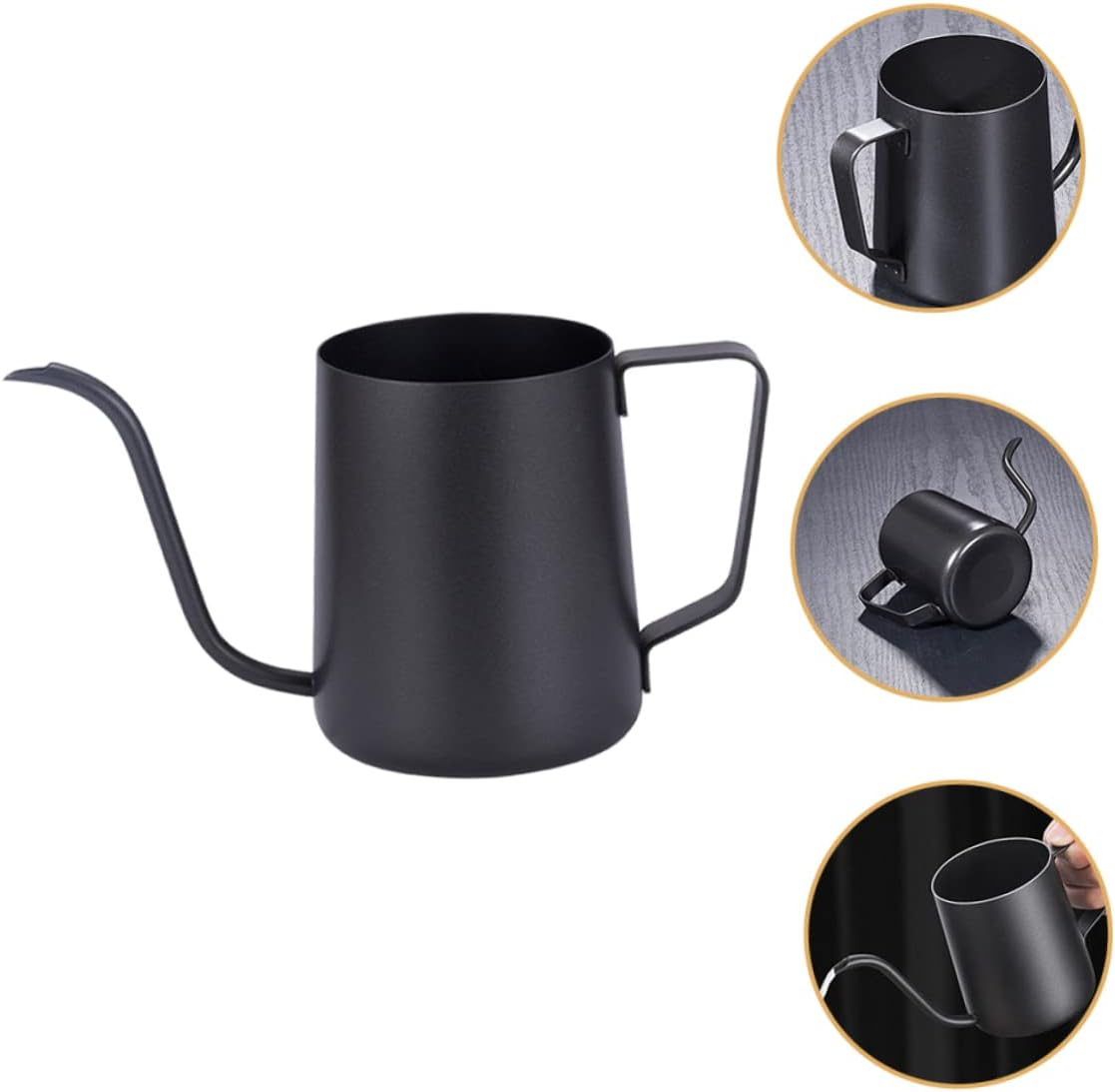 DECHOUS Handheld Stainless Steel Coffee Kettle Long Spout Drip Pot for Precise Brewing Scald Coffee Maker Tea Water Dispenser Safe and Design image number 2