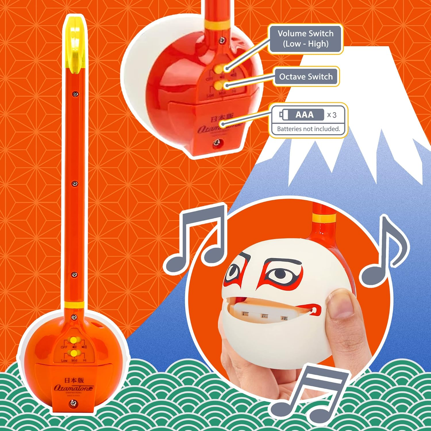 Otamatone [Japanese Character Series Electronic Musical Instrument Portable Synthesizer from Japan by Cube/Maywa Denki [Japan Import] - Kabuki