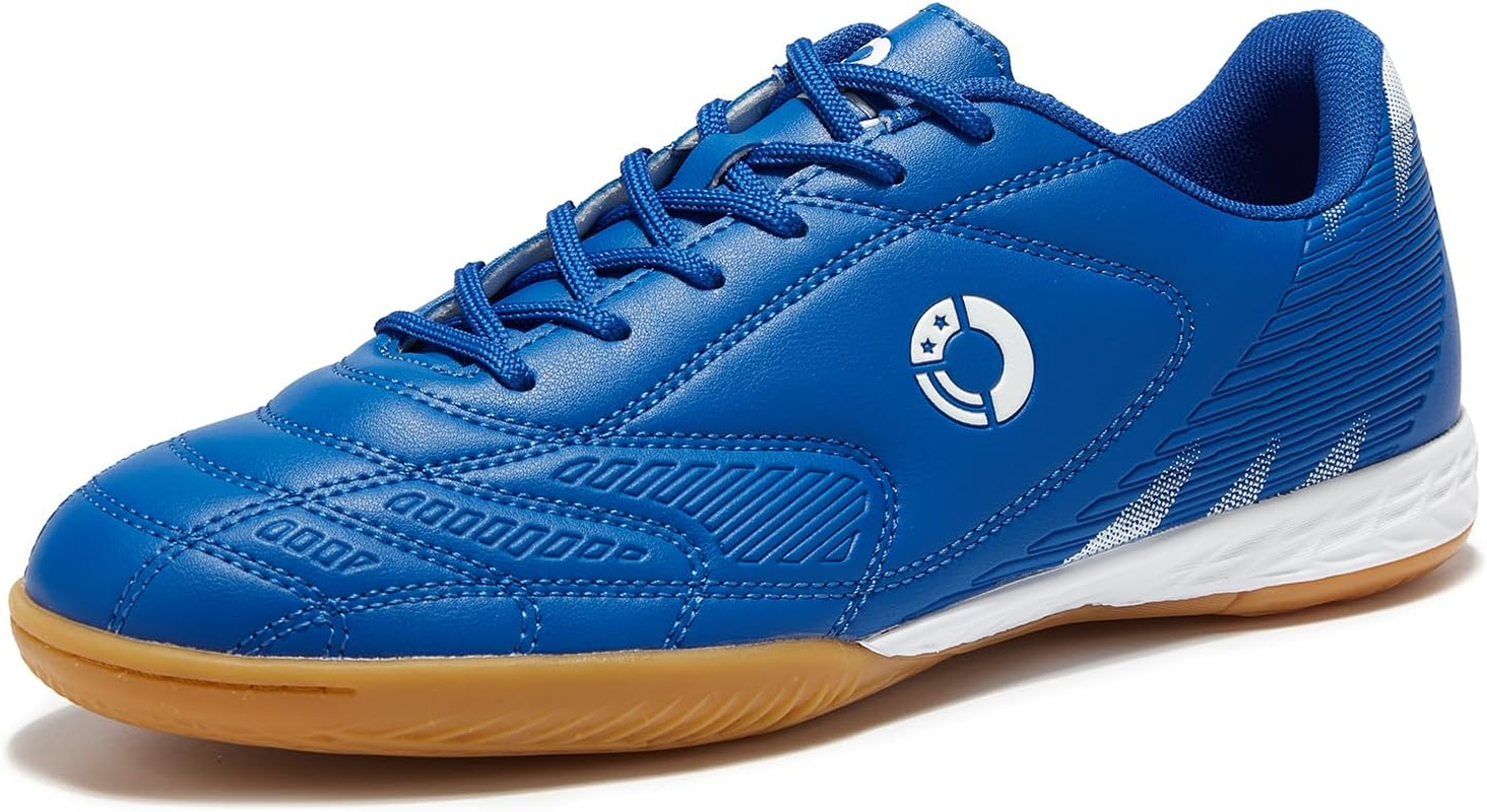 Men'S Indoor Football Shoes Adult Trainer Rubber Futsal Shoes for Athletic Flat Outsole Gym Training Sneaker image number 5