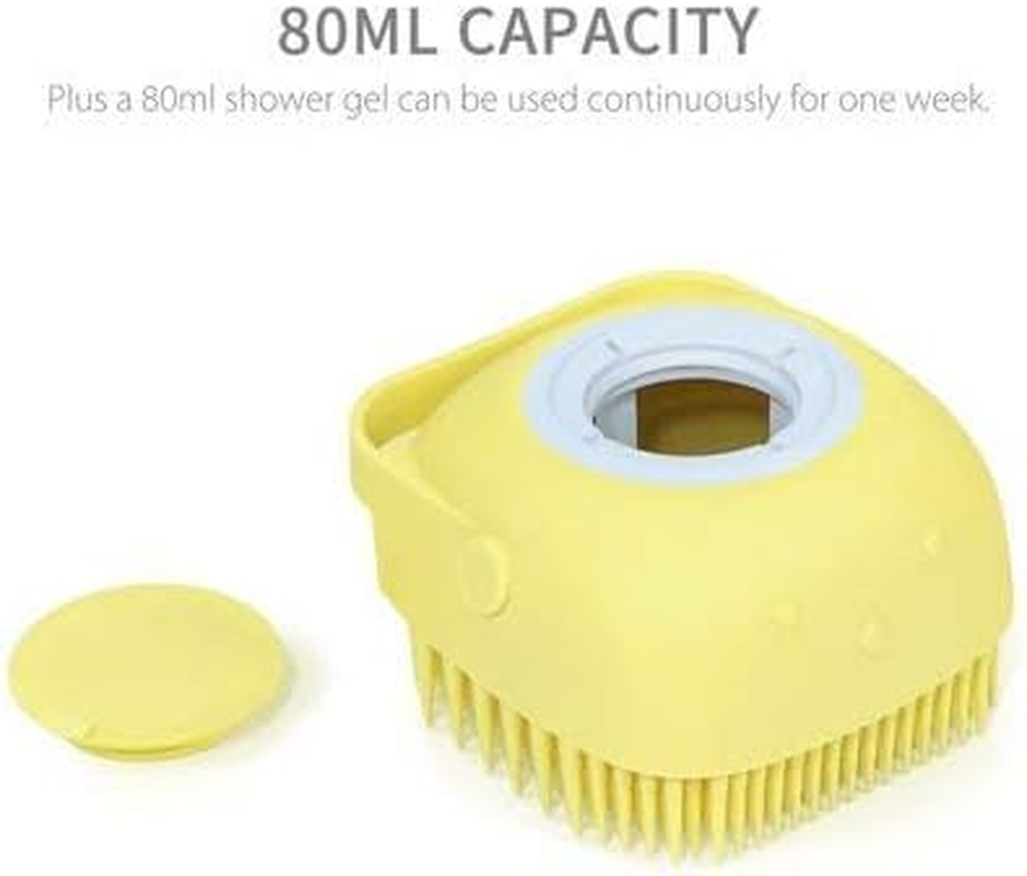 Vroxy Body Scrub, Soft Silicone Body Scrubber Exfoliating Glove Shower Cleansing Brush with Shampoo Dispenser, Bathing Massage Skin Care Tool, for Sensitive and All Kinds of Skin (Multi Color) (80 ML) image number 3