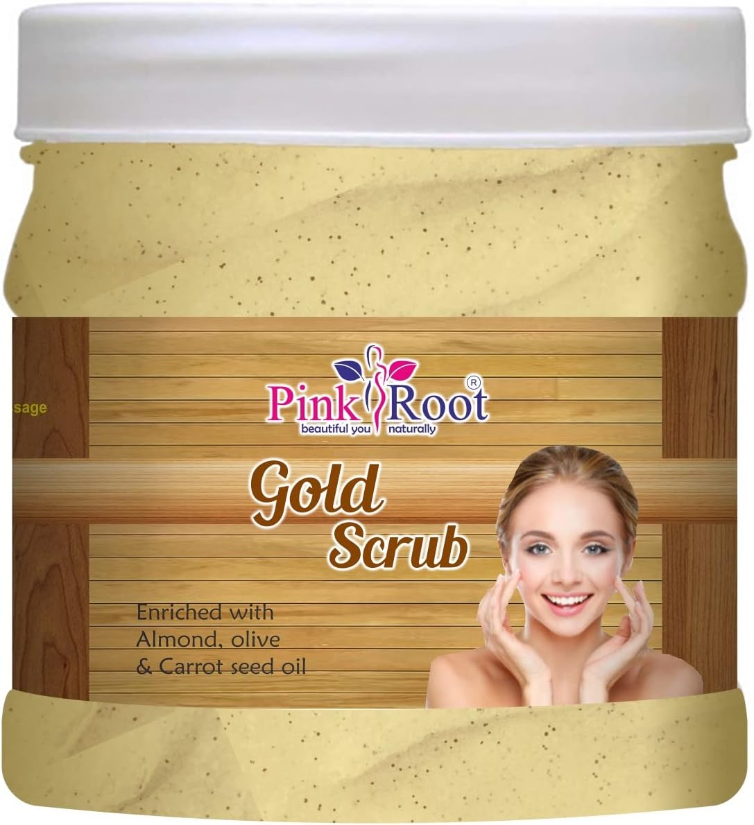 Pink Root Gold Scrub 500Gm with Apricot Scrub 500Gm image number 3