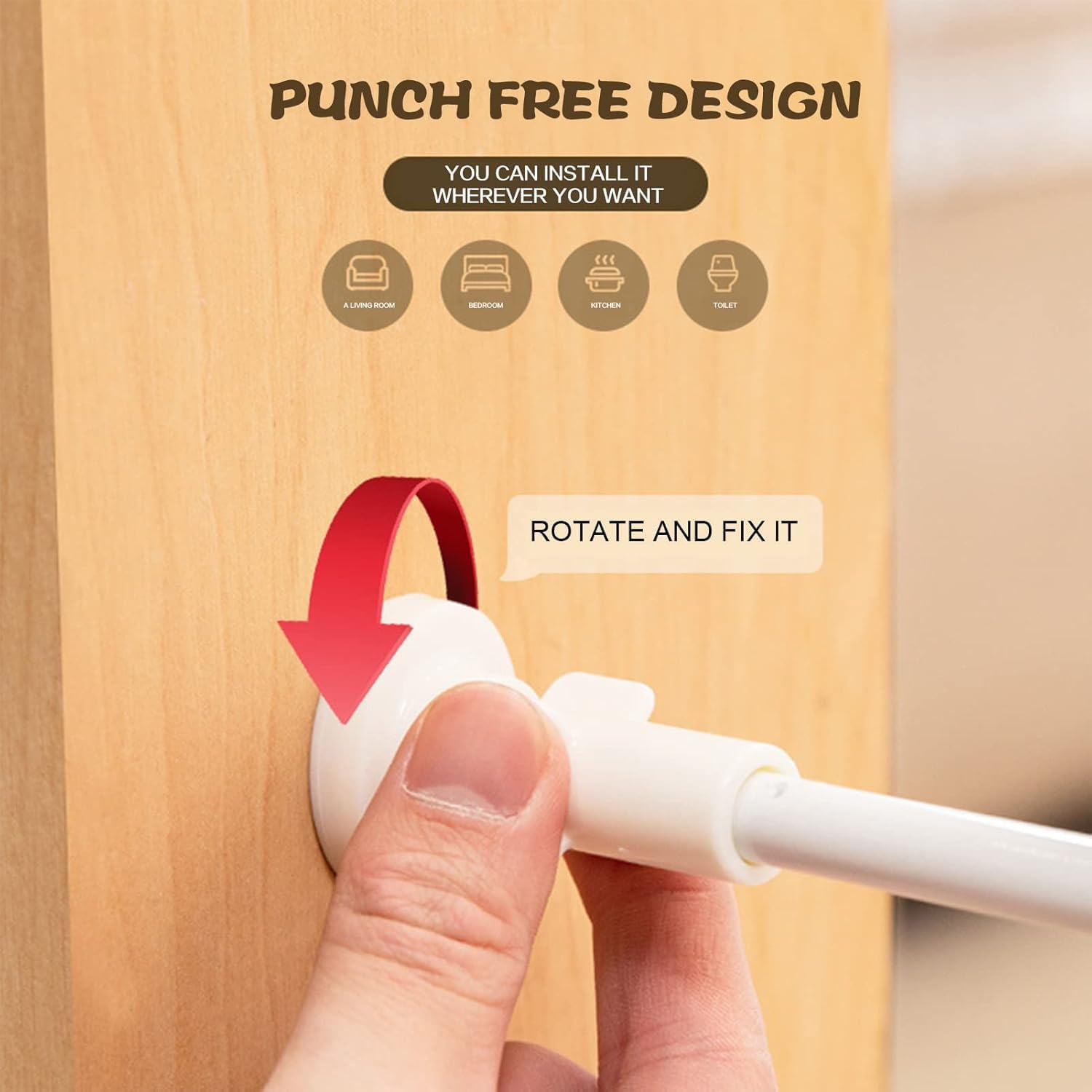 Retractable Baby and Dog Gate - Carbon Steel Safety Fence for Pets, Freestanding Indoor Barrier for Bedroom, Bathroom, Living Room and Balcony image number 2