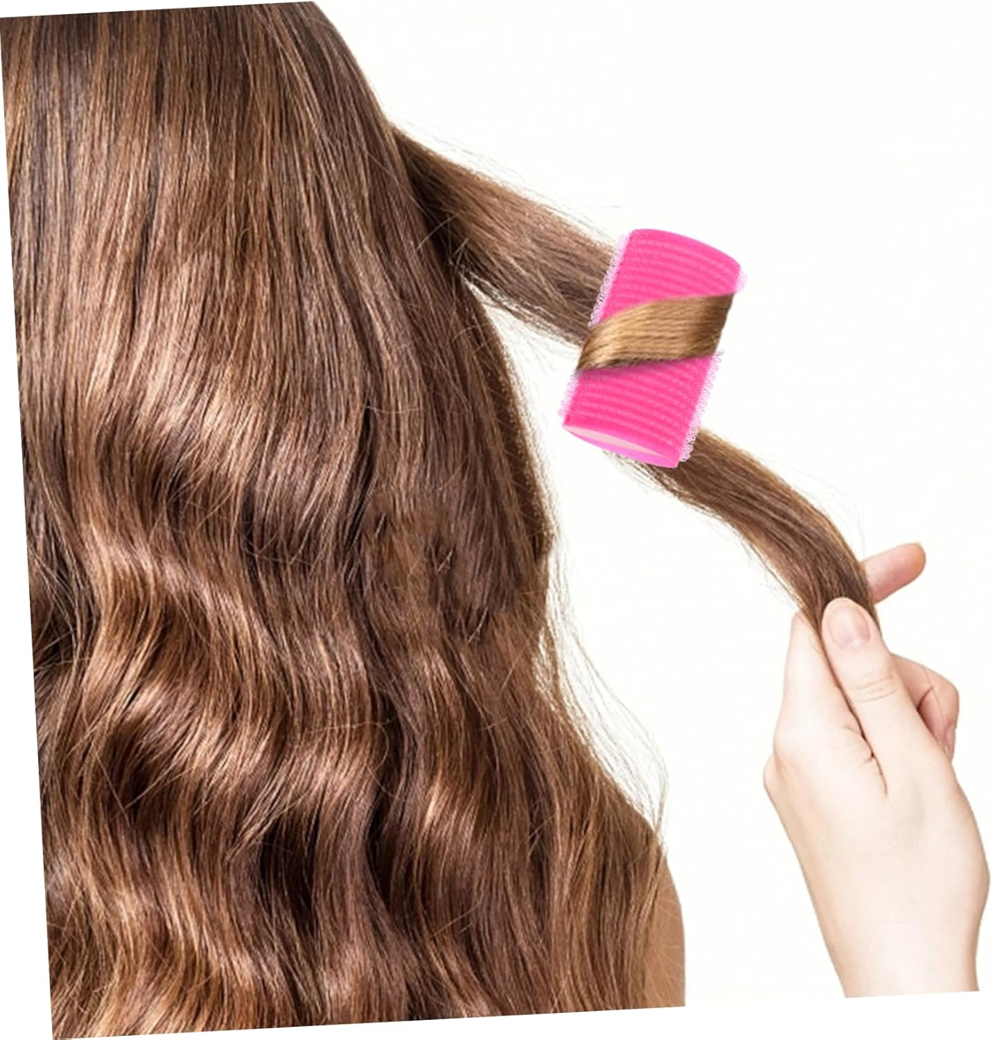 HONMEET 6Pcs Sponge Hair Rollers Self-Adhesive Sleep Rollers Heatless Fringe Curler Curlers for Hair Styling Random Color