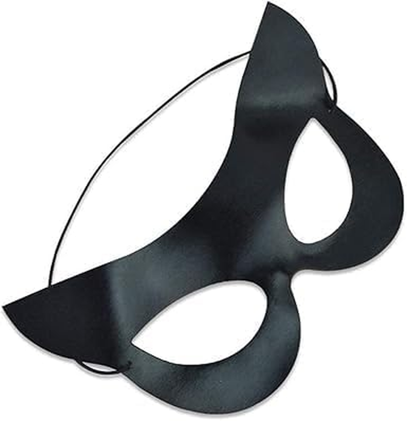 Women'S Cat Mask Black Cat Mask Half Face Cat Mask Halloween Costumes Masquerade Costume Party Accessory