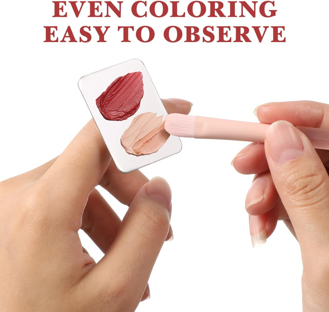 Frcolor 2PCS Nail Art Palette Stainless Steel Makeup Mixing Palette Ring Nail DIY Art Design Paint Color Mixing Palette Metal Tool image number 6