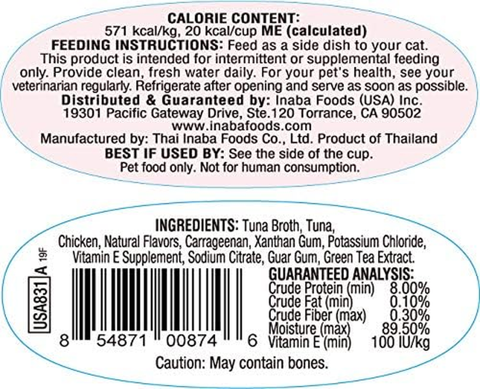 Inaba Cat Twins Tuna and Chicken Cat Treat, 70 G (Pack of 6)