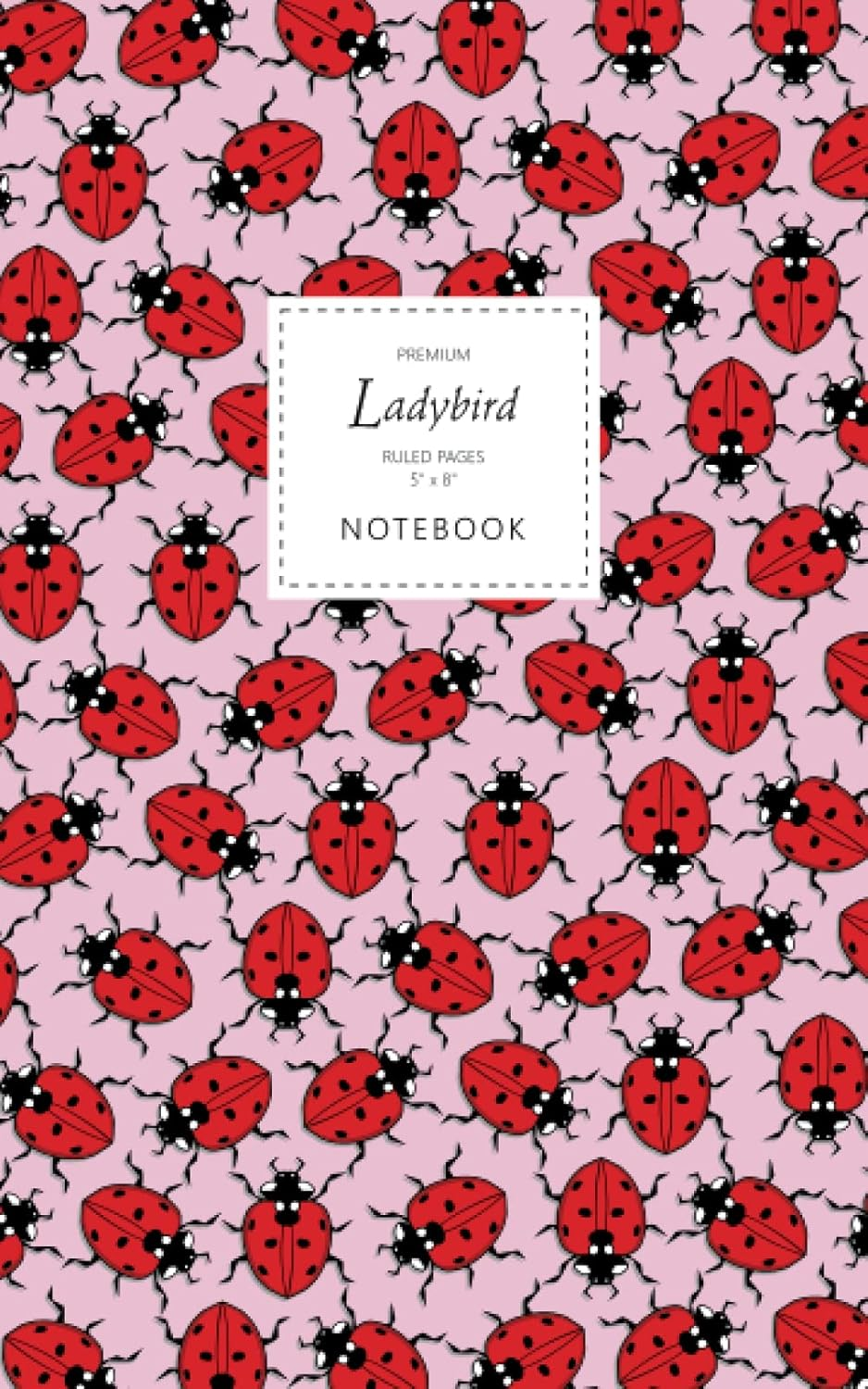 Ladybird Notebook - Ruled Pages - 5X8 - Premium: (Pink Edition) Fun Notebook 96 Ruled/Lined Pages (5X8 Inches / 12.7X20.3Cm / Junior Legal Pad / Nearly A5) image number 1