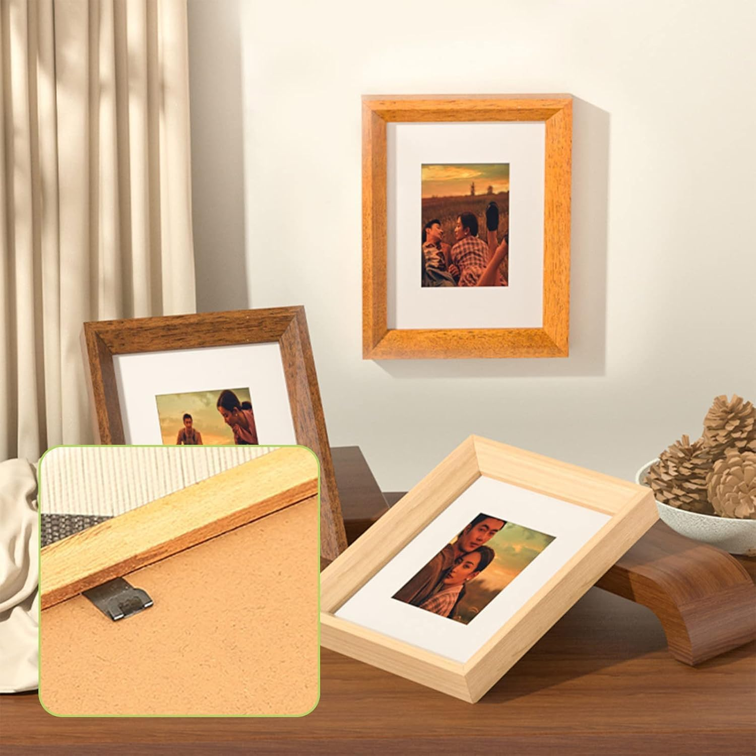 200Pcs Photo Frames Hanger Hooks, S-Shaped Black Metal Picture Hanging Clips, Sturdy Back Plate Serrated Clips Hook, Sawtooth Hanger for Home Office Wall Mount Album Artwork Painting Frames