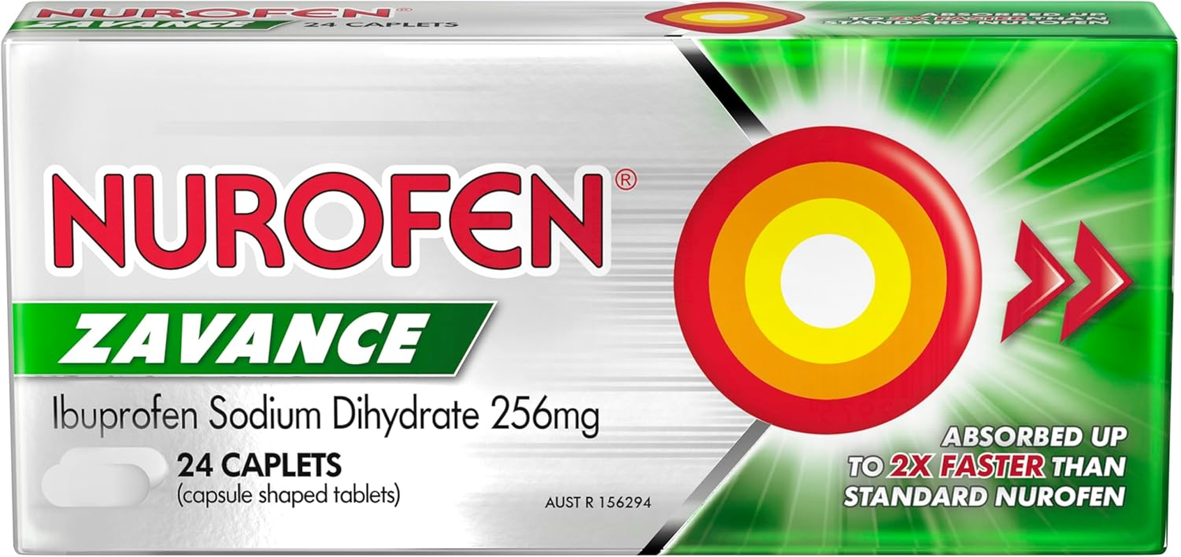 Nurofen Zavance Caplets Pain Relief 256Mg, Pack of 24 image number 5
