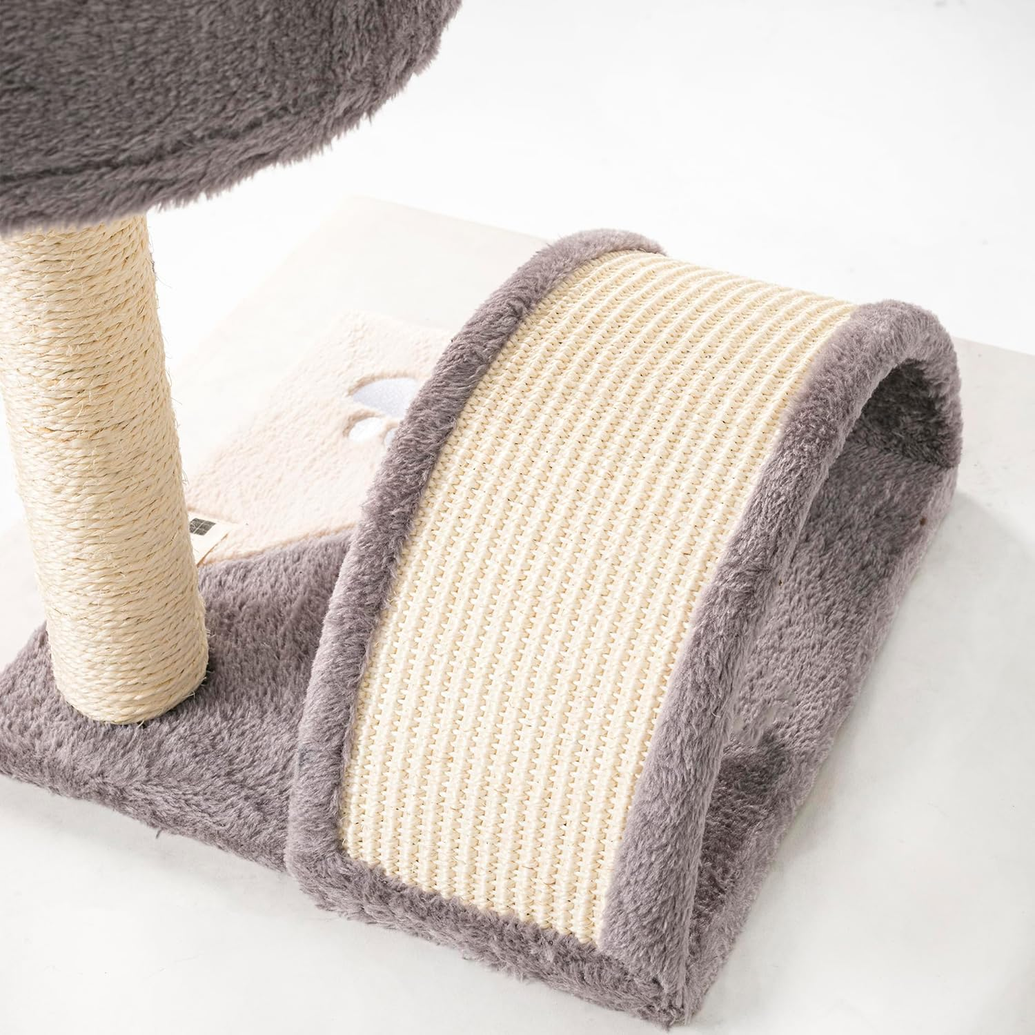 CASA Basics Cat Tree, 45 Cm Height, Compact Design with Scratching Post, Platform, Toys, Activity Trees (Gray and Beige)