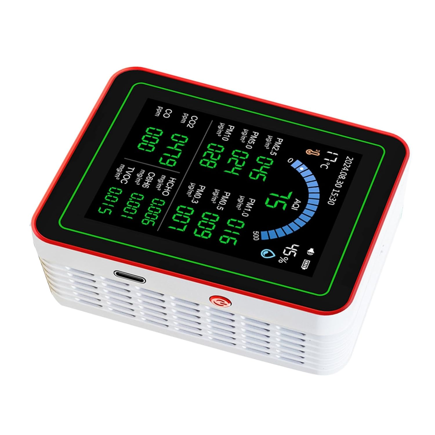 Pomya 18 in 1 Air Quality Meter, Easy to Read Air Quality Meter for Home image number 1