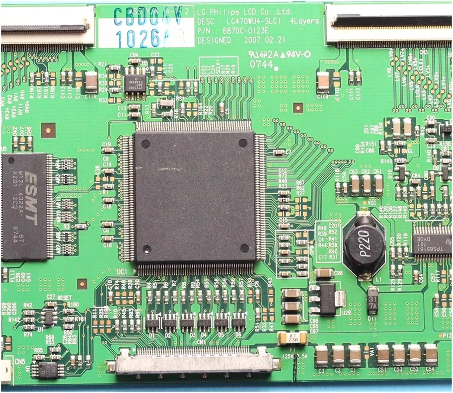 6870C-0123E LC470WU4-SLC T-Con Board TV T CON Logic Board image number 1
