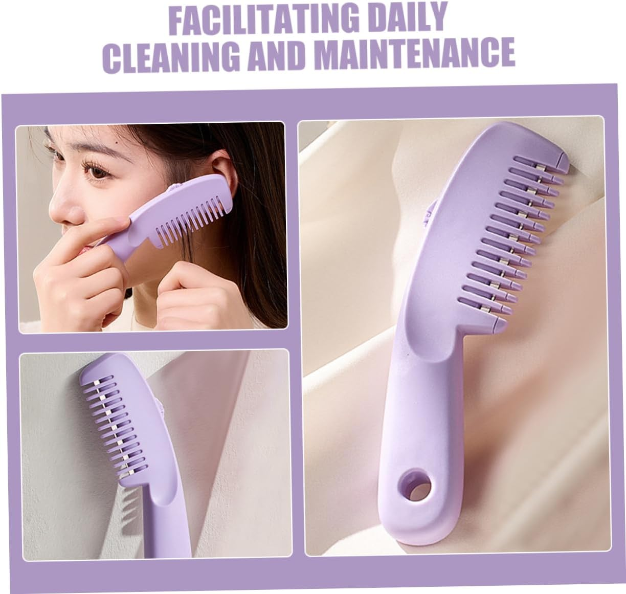 FONDOTIN Hair Trimming Comb with Dual Sided Design for Smooth Fade Haircuts Lightweight Quiet Operation for Sensitive Scalps Battery Powered for Home and Travel Use image number 3