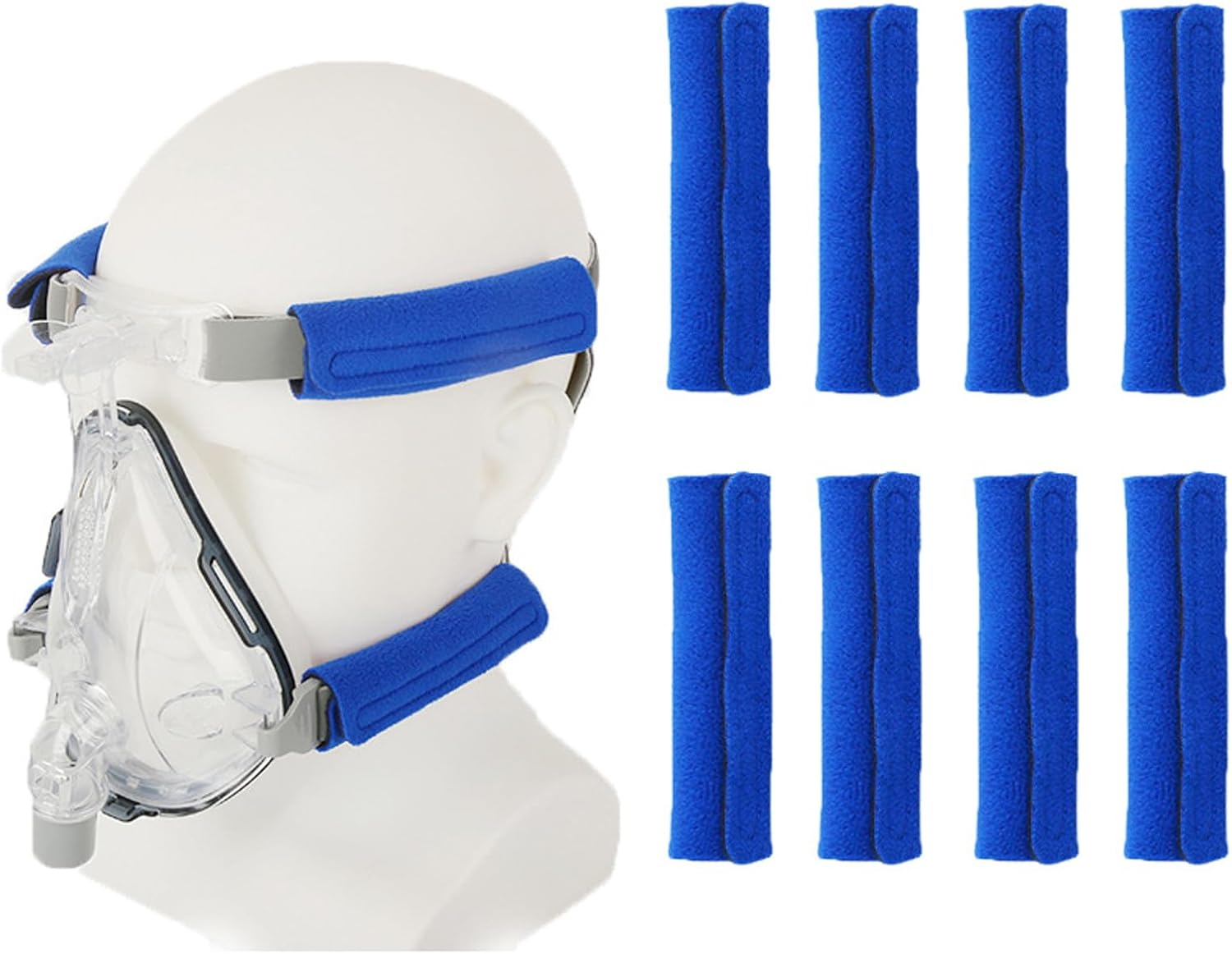 8 Pack Face Cushion Covers,Universal and Convenient Machine Covers，Mask Covers Material Is Soft and Durable,Skin-Friendly Material, Good Breathability, No Marks after Long-Term Wear, Non-Irritating (Blue) image number 5