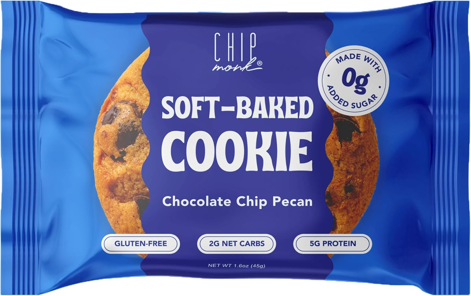 Chipmonk Keto Cookies - Chocolate Chip Pecan (6 Pack) Low Carb Keto Snacks - Gluten-Free, High Fat, Low Sugar, Ketogenic Sweet Snack Foods, Healthy Macro Nutrition Treats image number 3