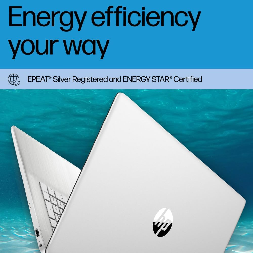 HP 17.3&Prime; Laptop, FHD Display, Intel Core I5 1355U Processor, 16 GB RAM, 512 GB SSD, Windows 11 Home, Natural Silver, 9T0L1PA image number 5