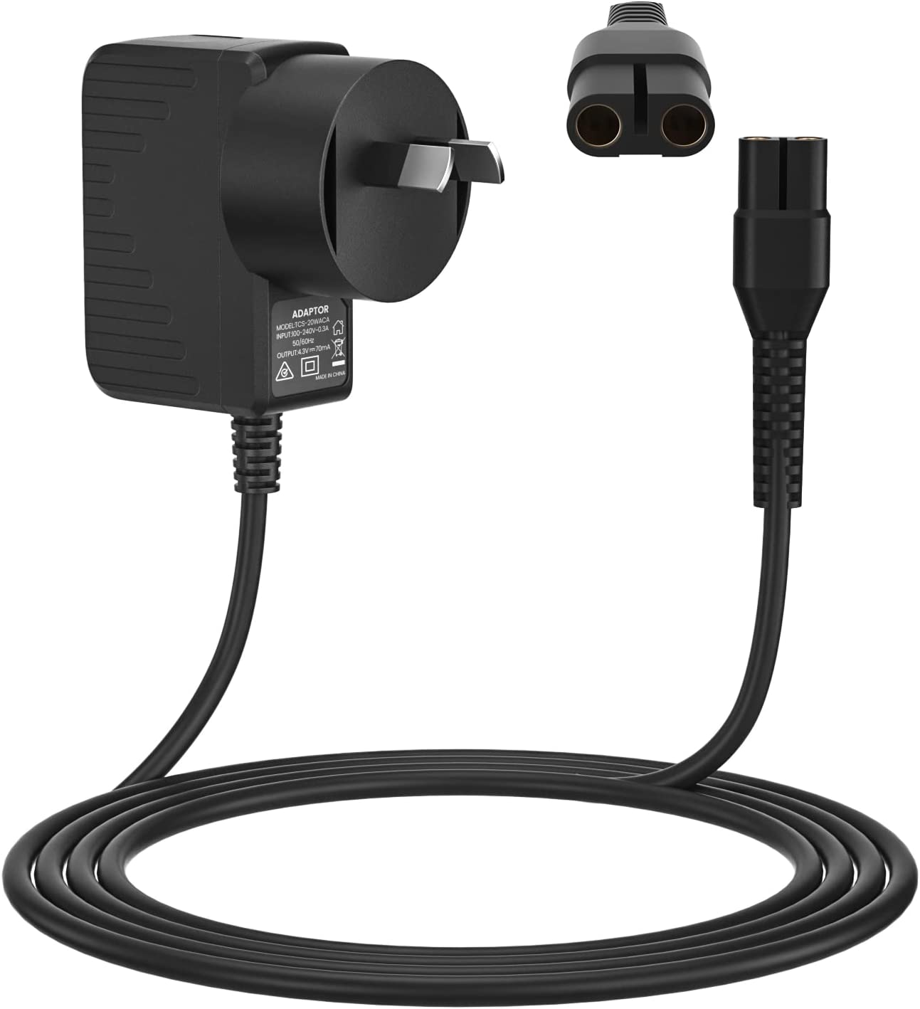 Electric Shaver 4.3V Adapter Power-Supply Cord for Philips A00390 and for Philips Norelco Oneblade Charger QP2520 Compatible with QP2520/90, QP2520/70, QP2520/72 image number 1