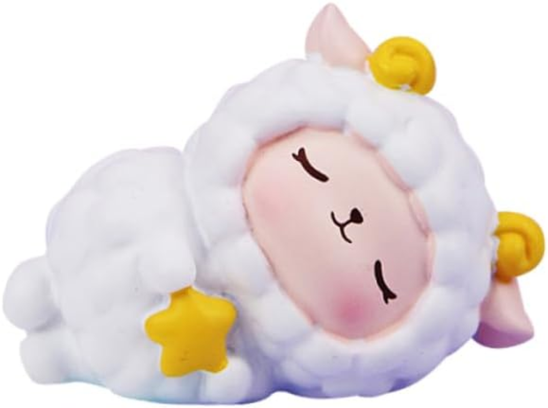 Sosoport 4Pcs Mini Resin Sheep Ornaments Decorative Animals for Car Living Room Office Sheep Cake Decorations Set image number 2