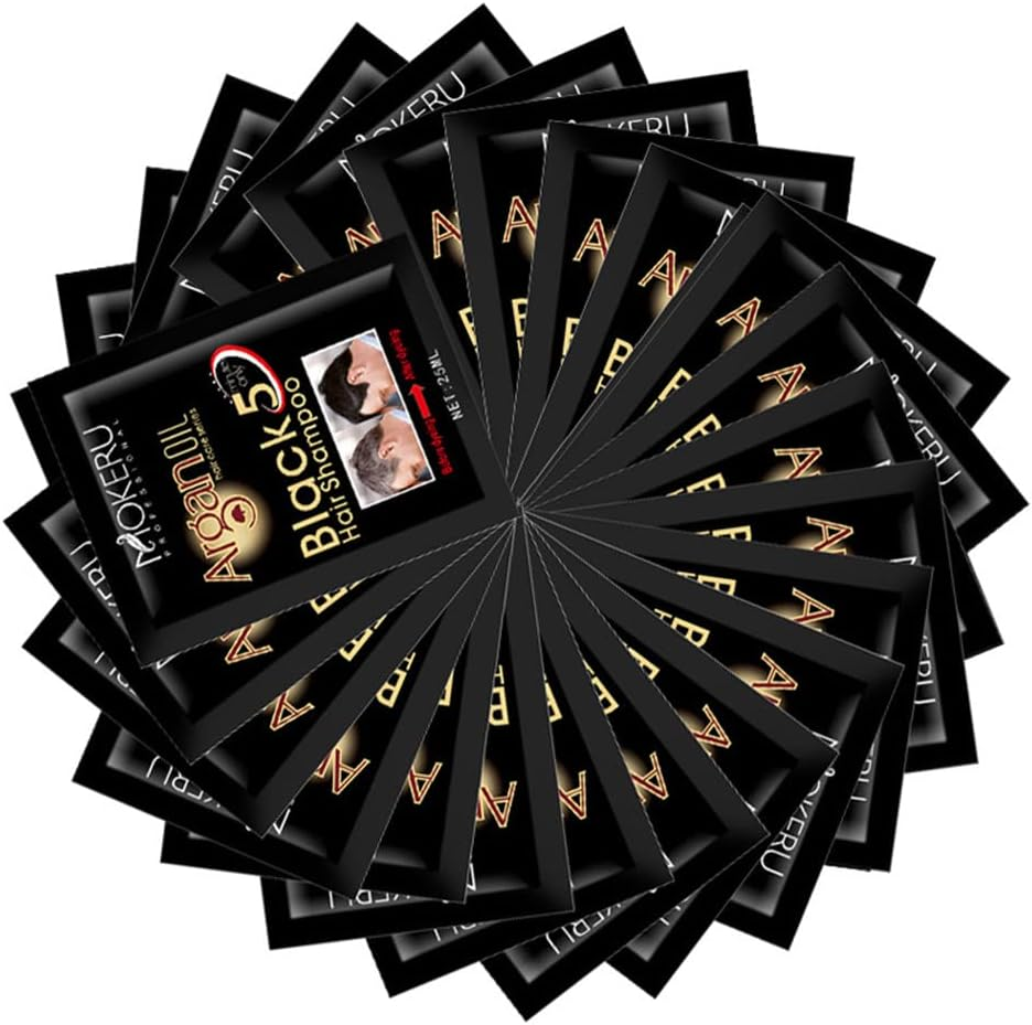 3Pc/Lot Natural Herbal Long Lasting Permanent Black Hair Dye Shampoo Fastly Covering Grey White Hair Shampoo Black Hair Dye Shampoo 3 in 1 Women,Plant-Based Hair Color