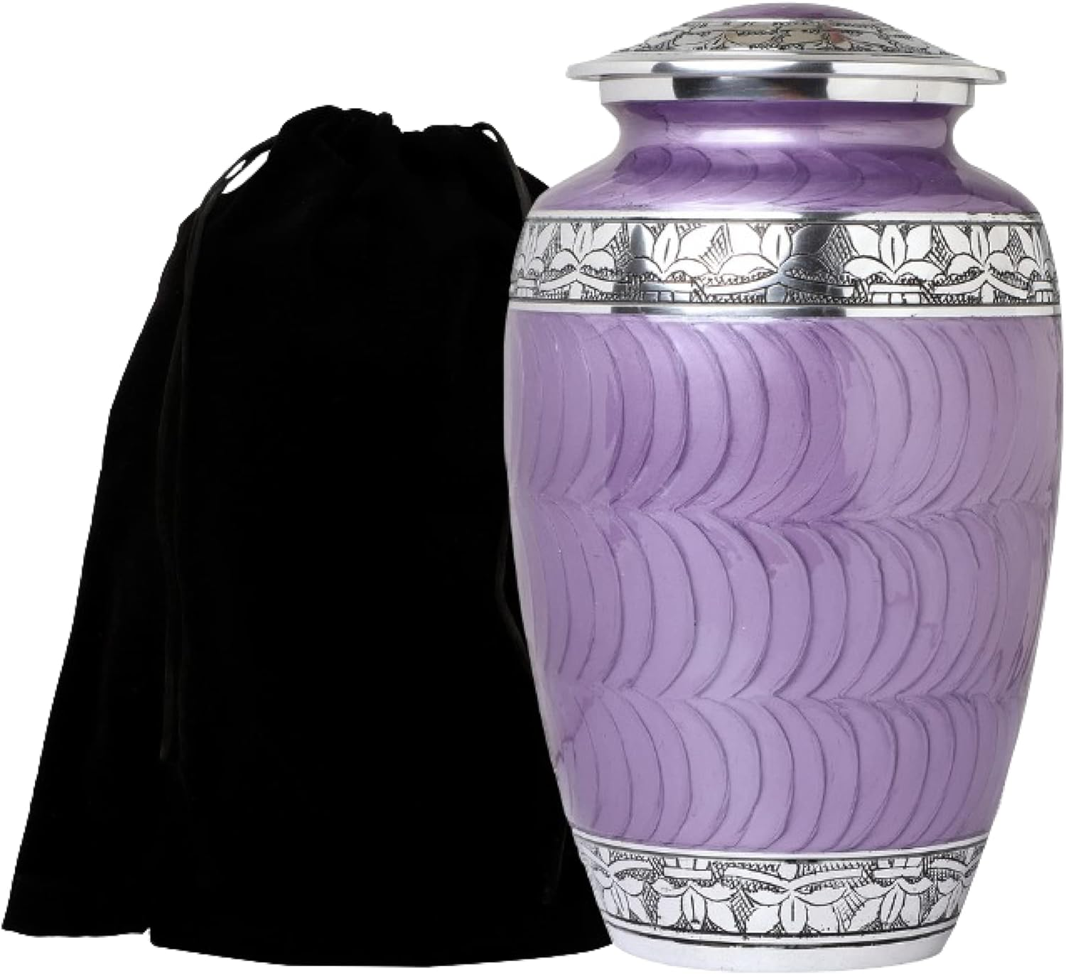 Forever Lane Cremation Urns for Adult Ashes - Handcrafted Large Urn, Burial - Urns for Human Ashes Adult Female or Male, Funeral Decorative Urn - up to 200 Lb. (Purple) image number 2