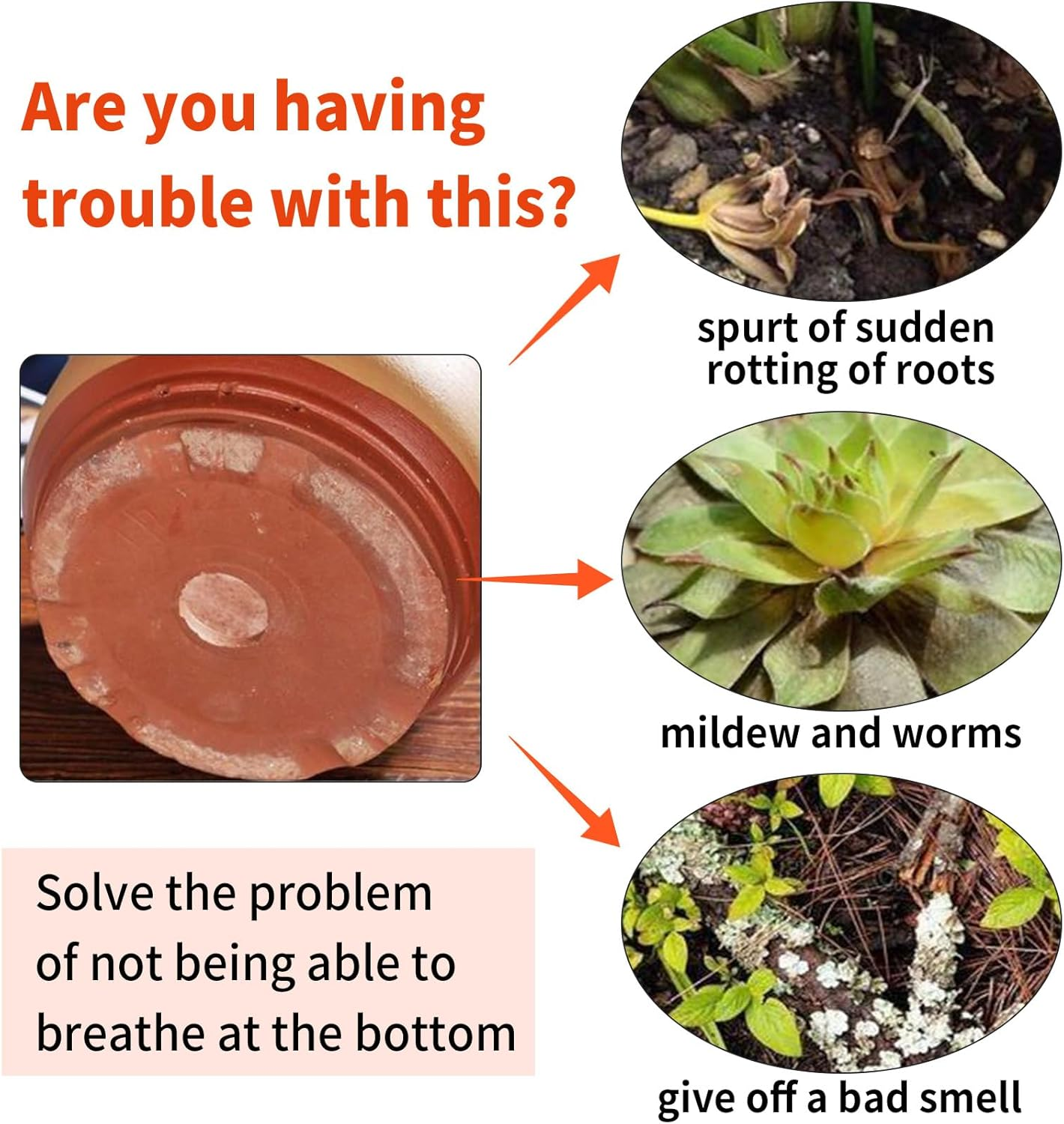 24 Pack Plant Pot Feet Triangle Pot Risers Black Durable Non Slip Supports Elevate Drainage Improve Airflow image number 6