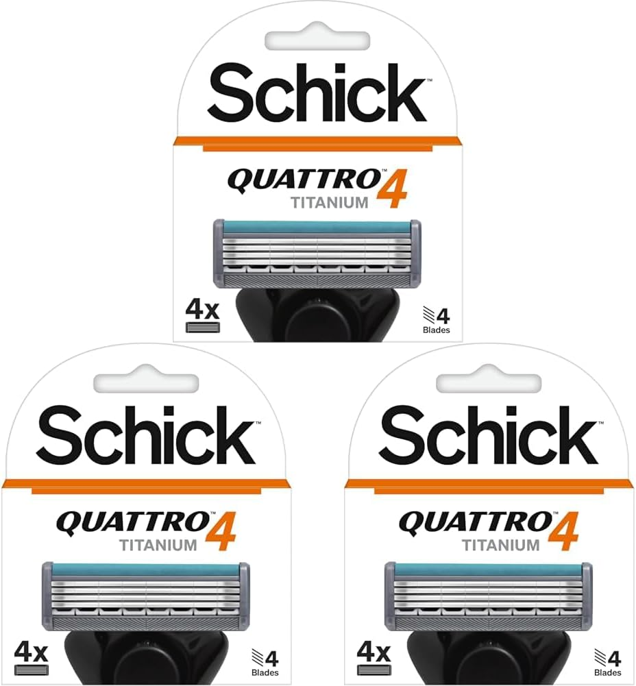 Schick - Quattro Titanium 4 for Men | Razor Blade Refills | 4 Pack | Titanium & Diamond Coated Blades image number 1