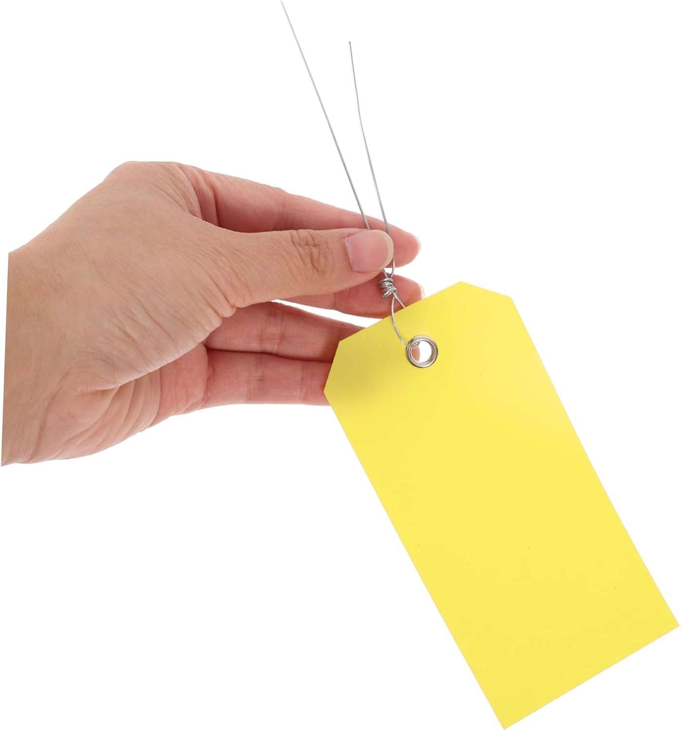 TOGEVAL 100Pcs PVC Label Hanging Card Wire for Luggage Identification Writable Travel Suitcase Tags String Tags for Backpack image number 3