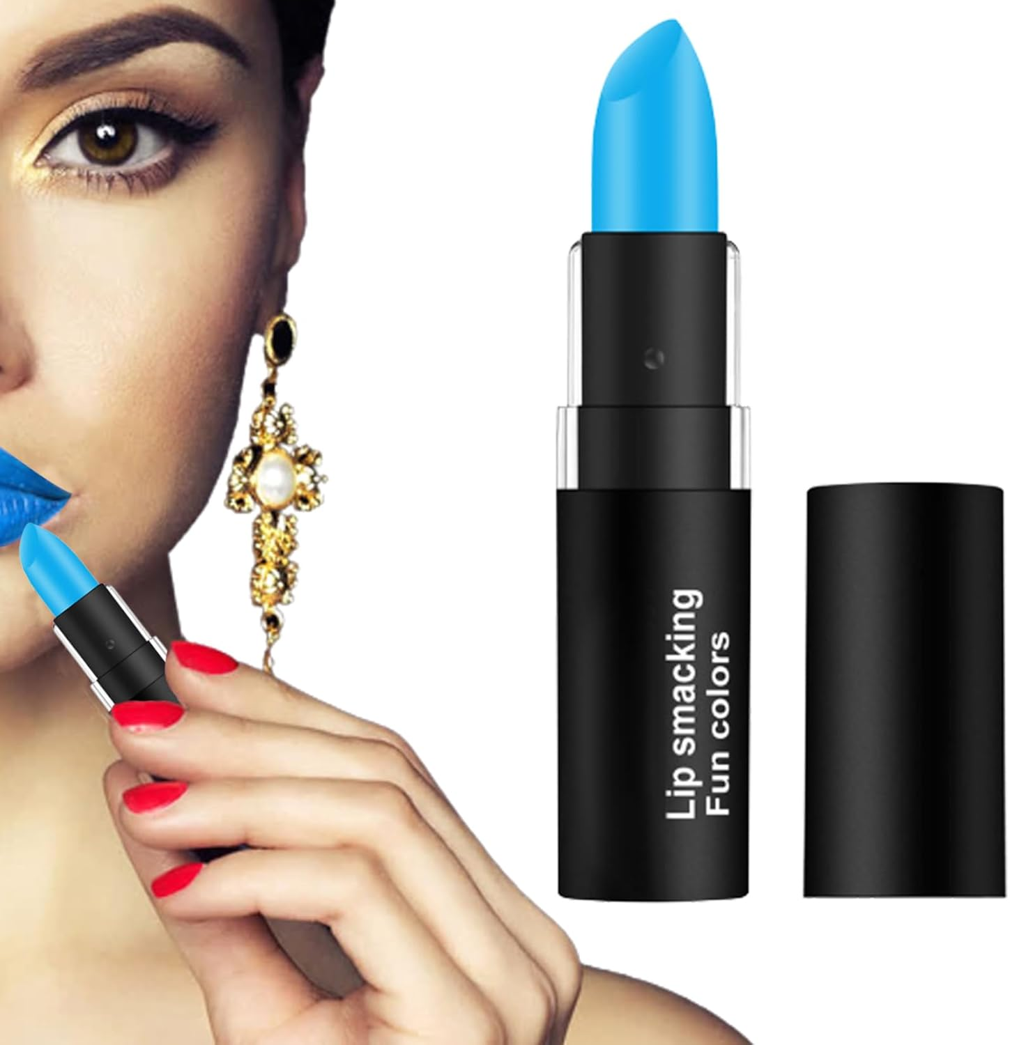 Lip Stick, Matte Lipstick Waterproof Long Lasting Velvet Lipstick Non-Stick Cup Not Fade Lip Portable Moisturizing Lipsticks Gloss for Halloween Themed Makeup Olive Green - Grape Purple image number 7