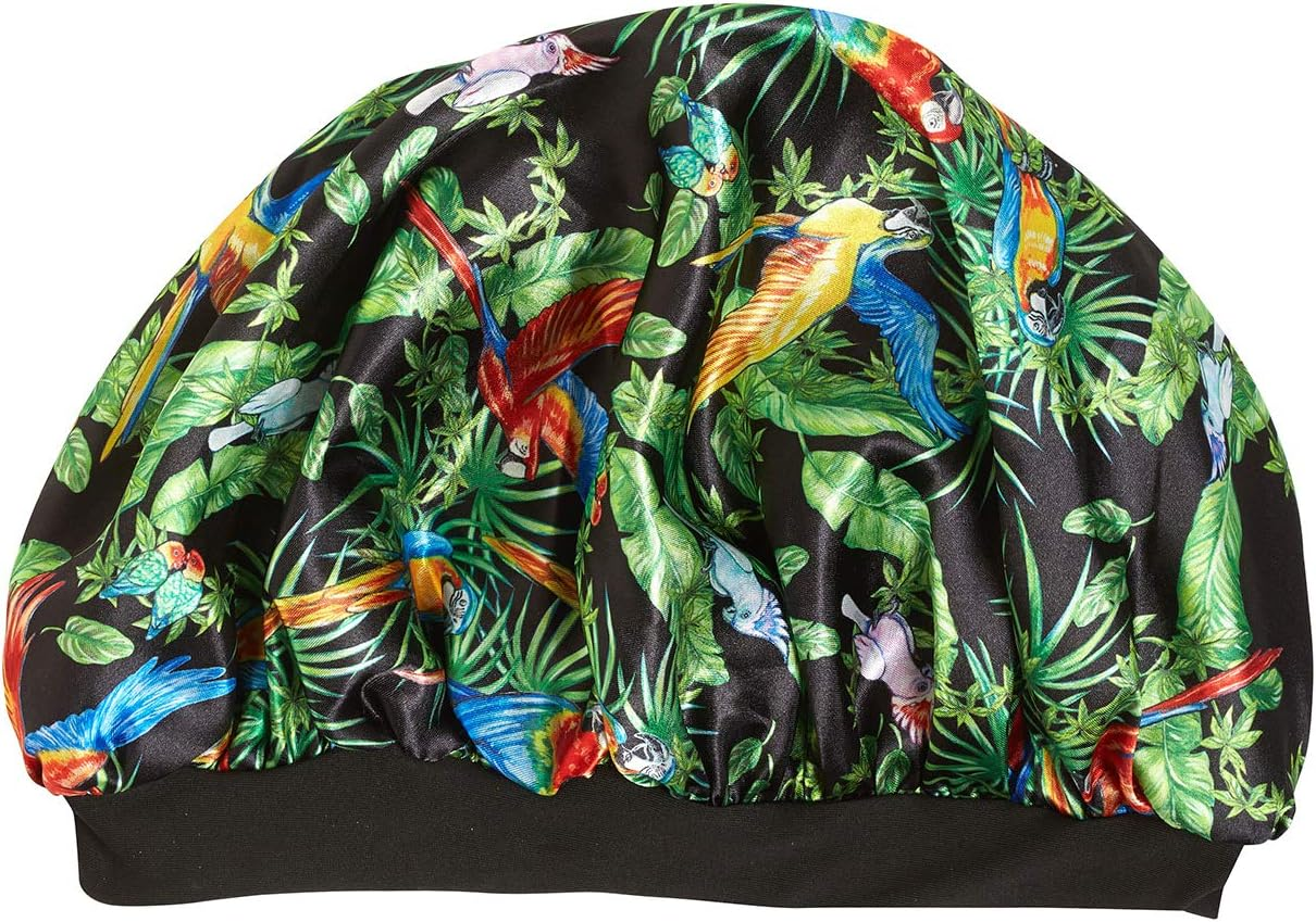 Bodylife Satin Sleep Bonnet Sleep Cap Fantastic Feathers 27Cm