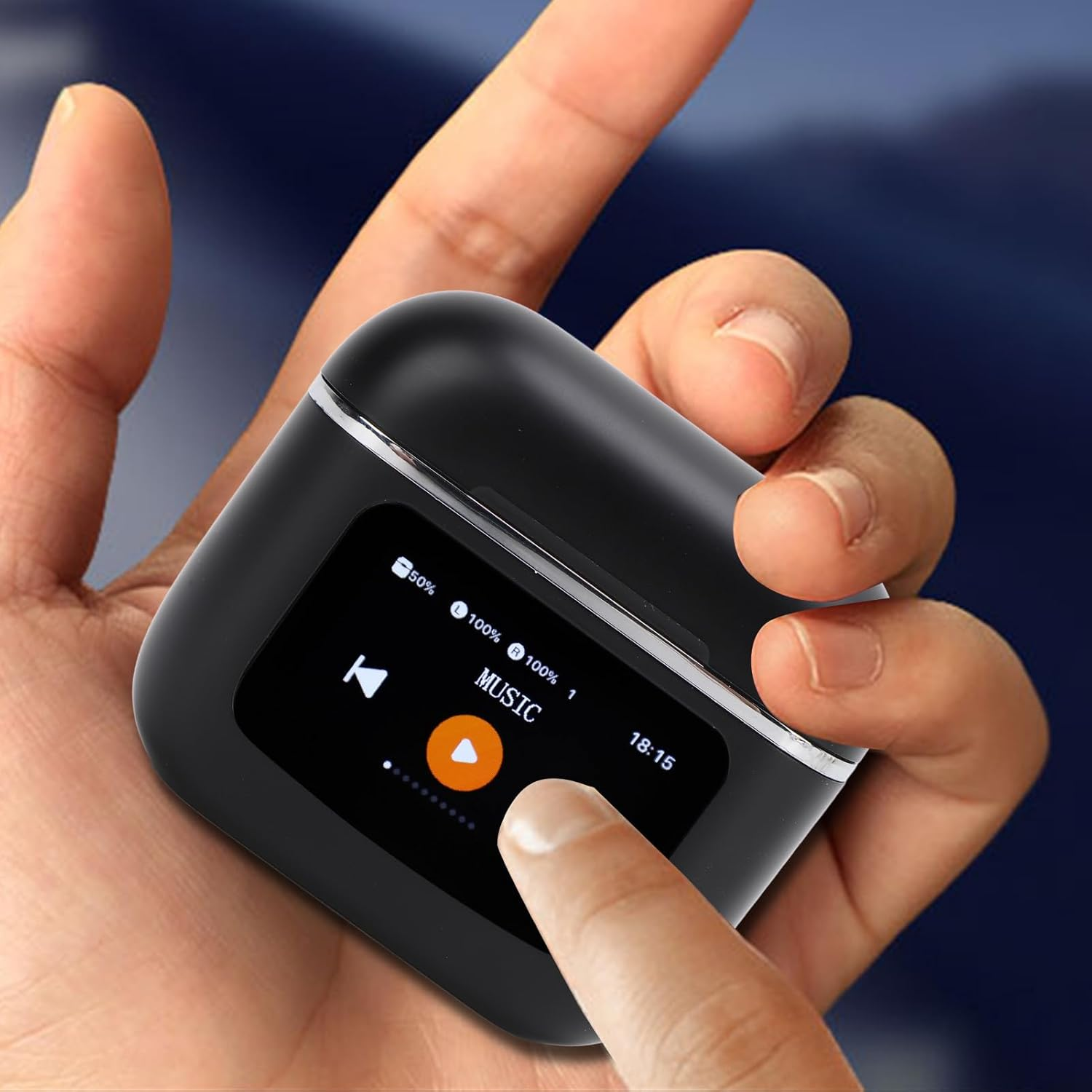 Bewinner Wireless Language Translator Earbuds with Bluetooth & IPX6 Water Resistant - 137 Languages Color Screen 3 Modes Travel Device (Black) image number 3