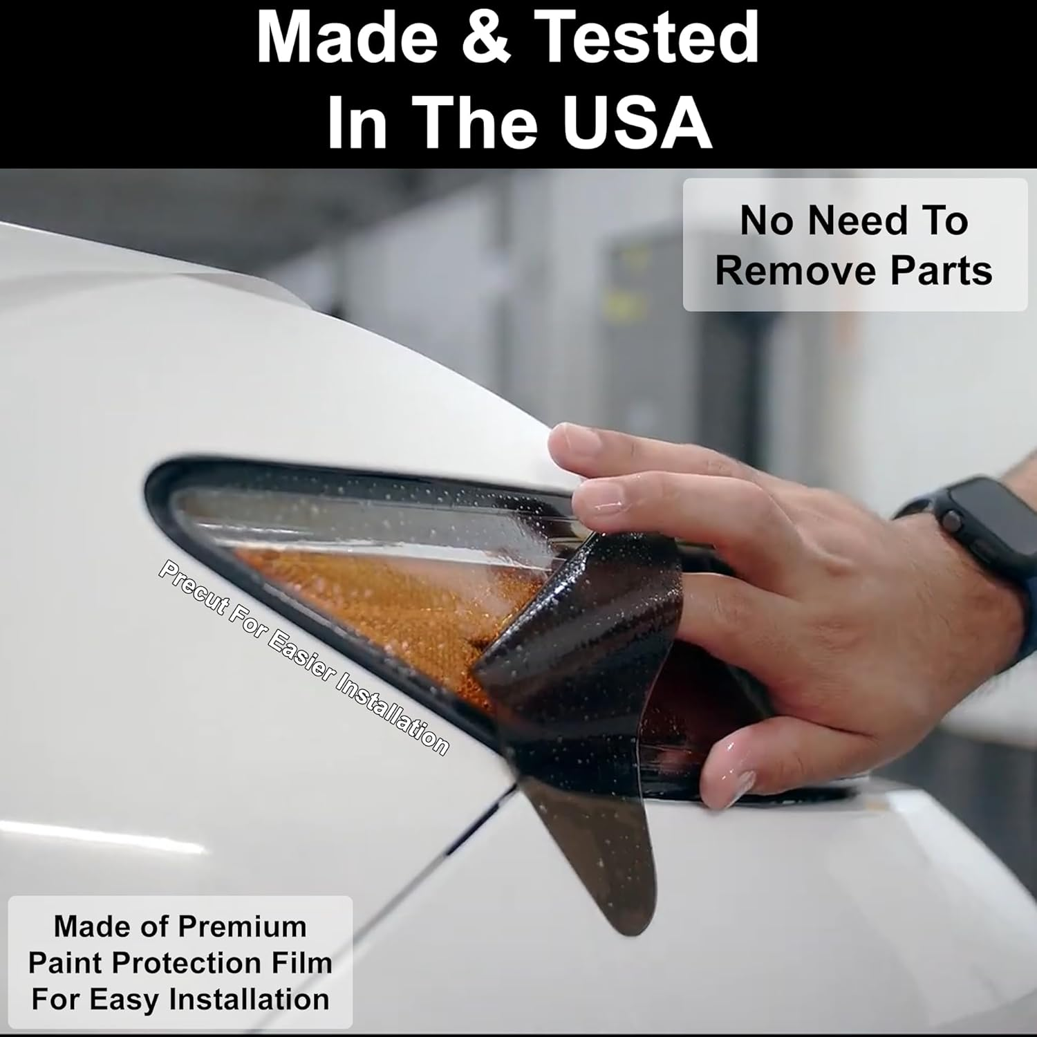 BOGAR TECH DESIGNS Tinted Taillight Third Brake Rear Bumper Reflector Light Overlay Tint Compatible with Jeep Grand Cherokee 2014-2021, Dark image number 4