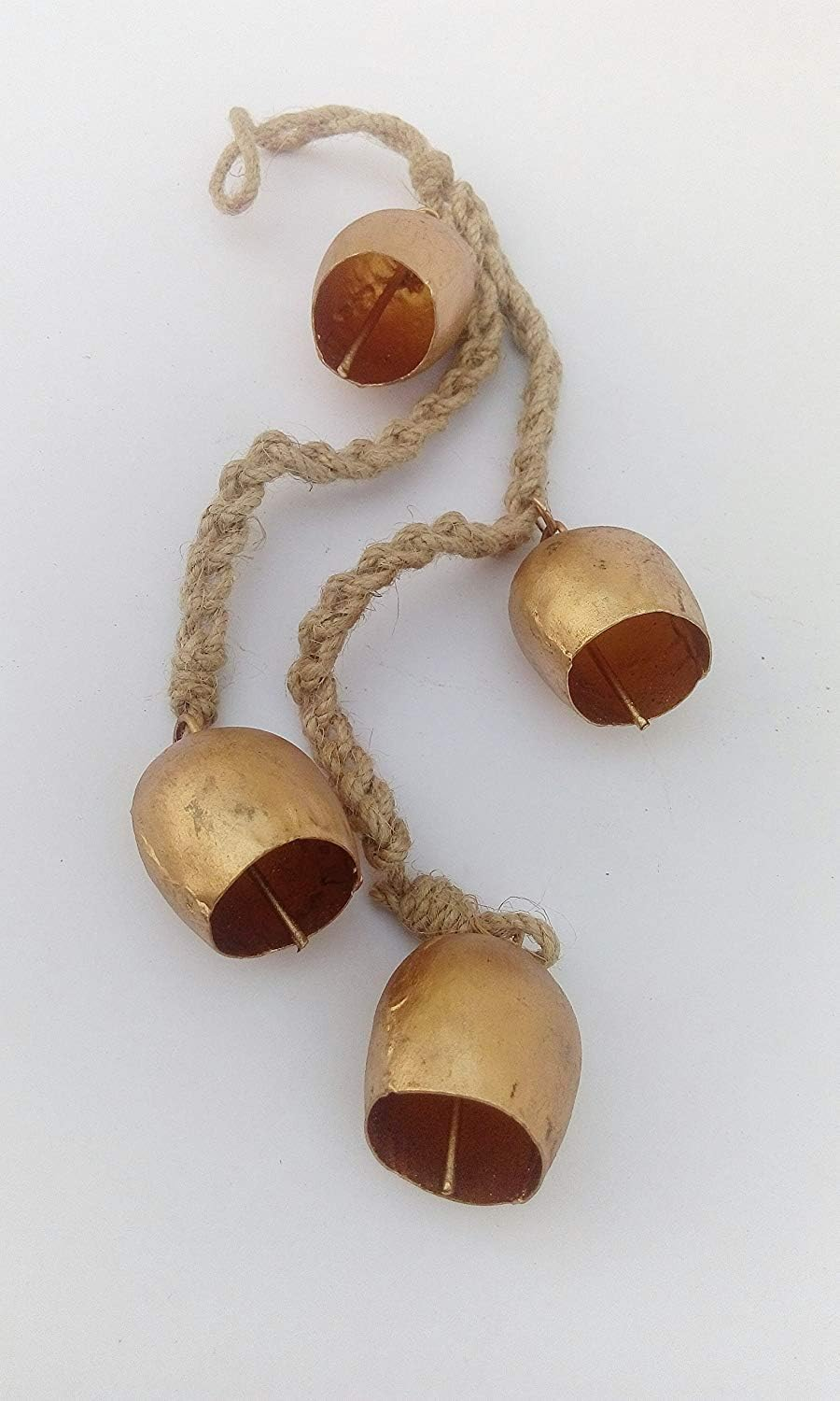 Siddhivinayak Overseas Wrought and Cast Iron Swiss Cow Bell Wind Chime (Small, Brown) image number 2