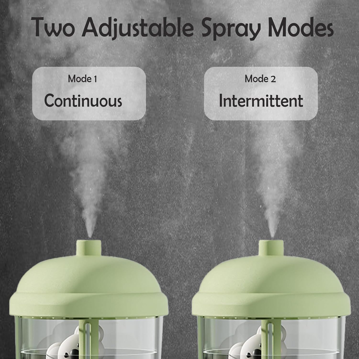 Kwude 450Ml Portable Humidifier, Mini Cool Mist Humidifier with Night Light, USB Personal Humidifier Auto Shut-Off, Ultra-Quiet (Green) - Pink image number 5