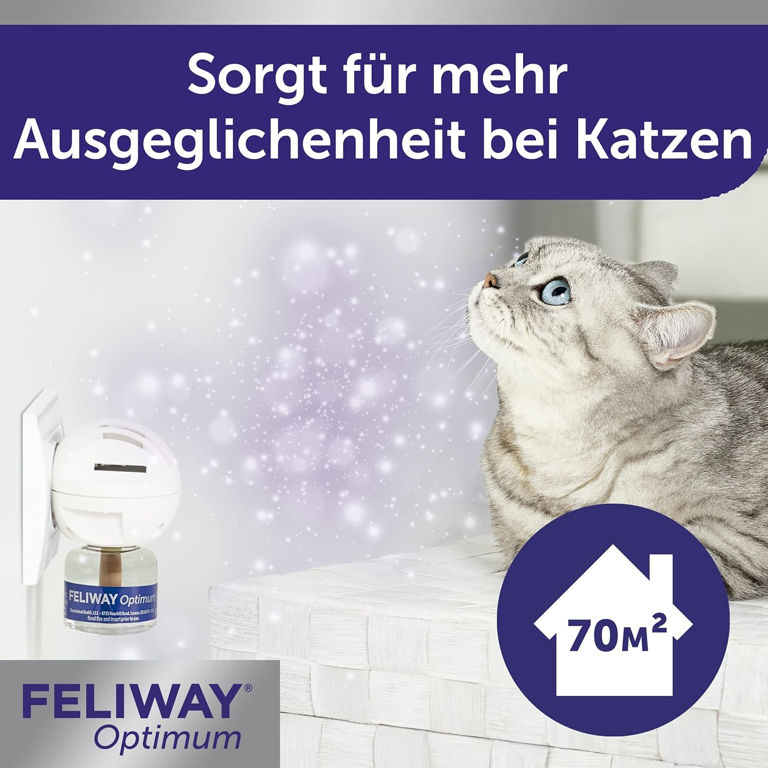 FELIWAY&reg; Optimum Value Pack | 3 Months Balance & Relaxation for Cats | 3 X 48 Ml Refill Bottles image number 2