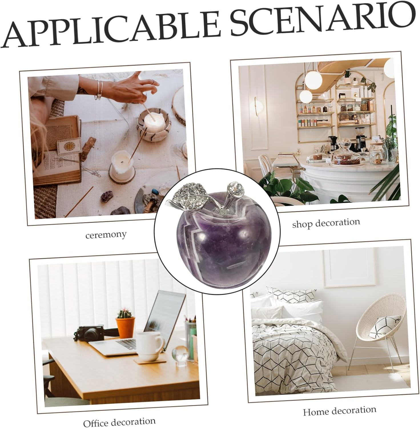 Crystal Ornament Desktop Home Decor Christmas Decoration Fake Crystal Crafts Model Decor image number 2